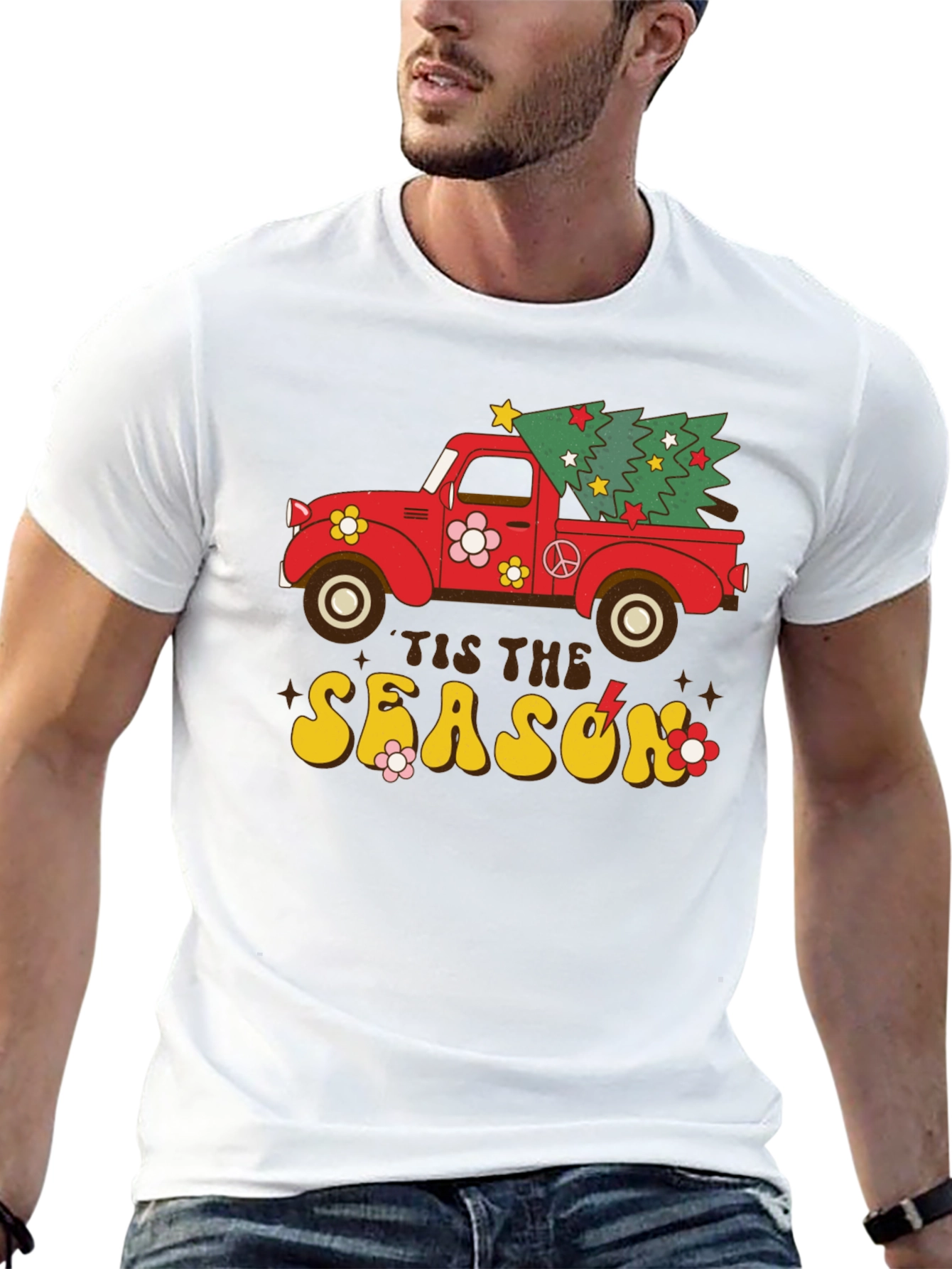 Retro Christmas Truck Graphic Tee