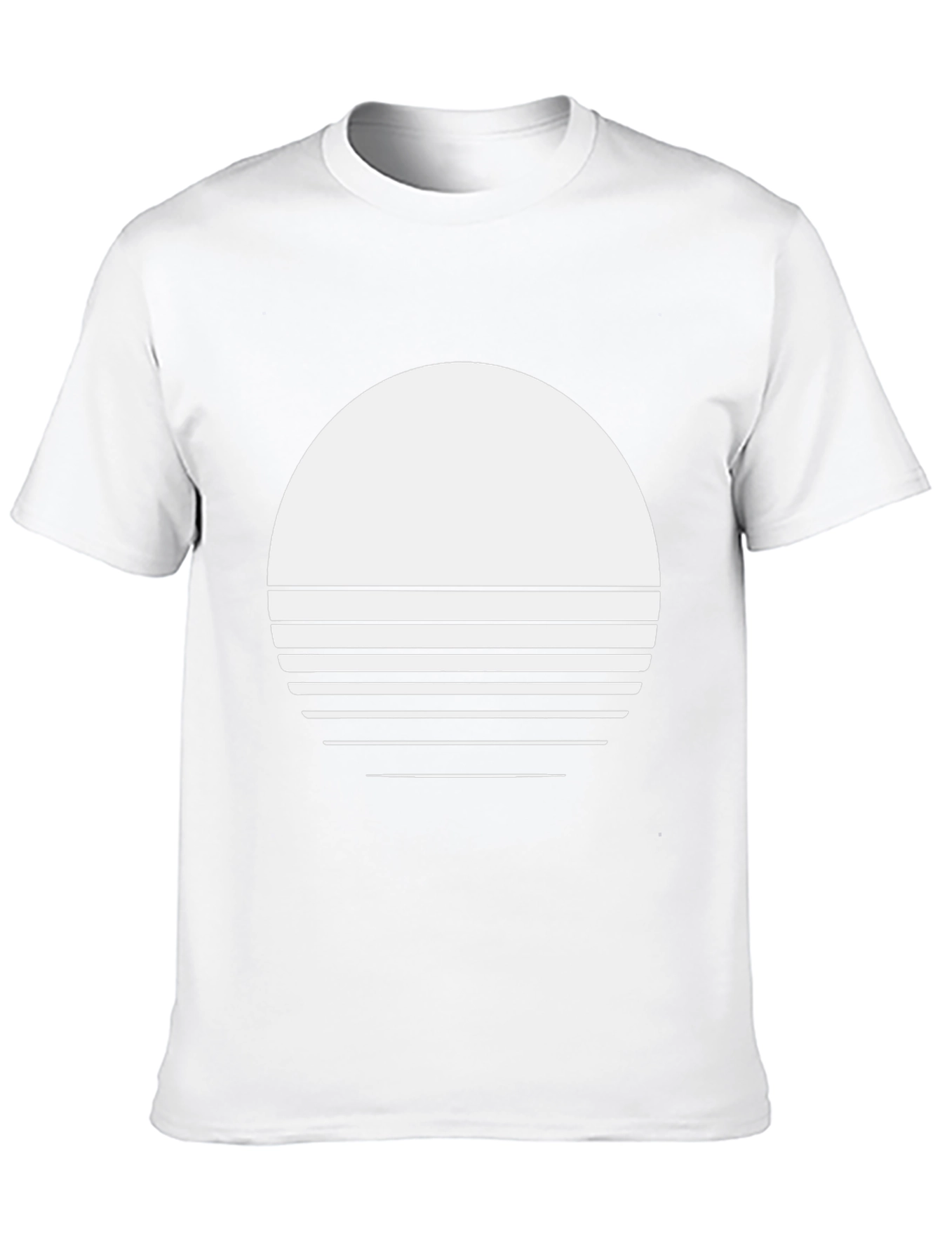 Retro Sunset Graphic Tee - Black Crew Neck