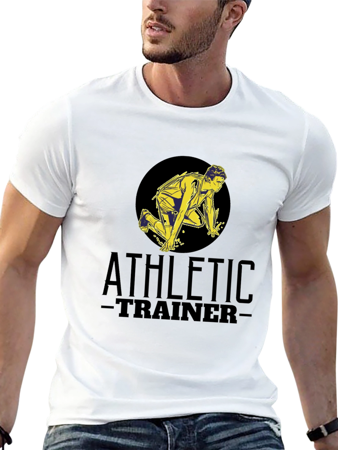 Athletic Trainer Graphic Tee - Black