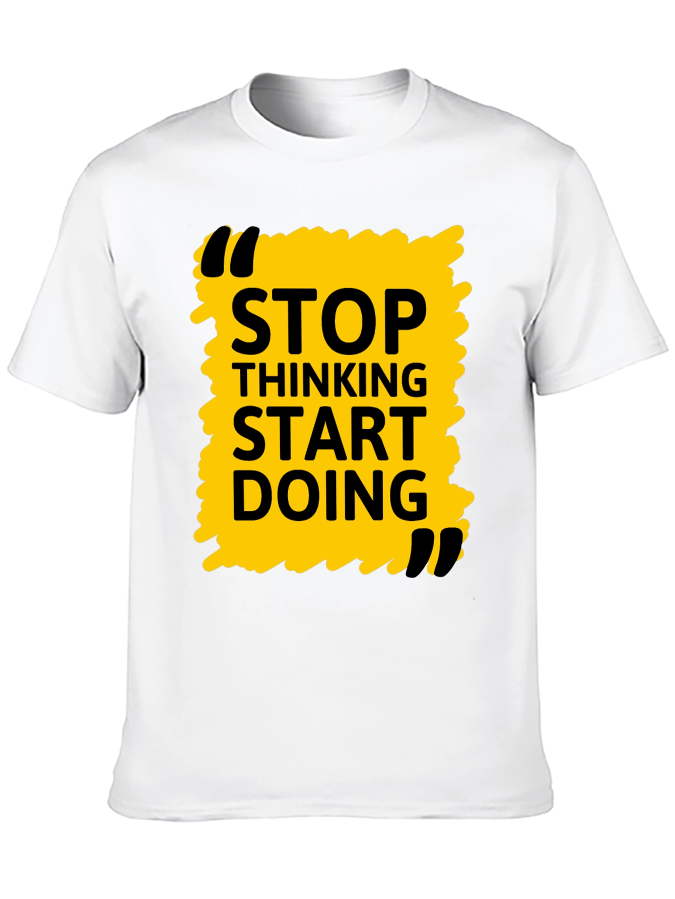 Stop Thinking Start Doing Black Graphic Tee