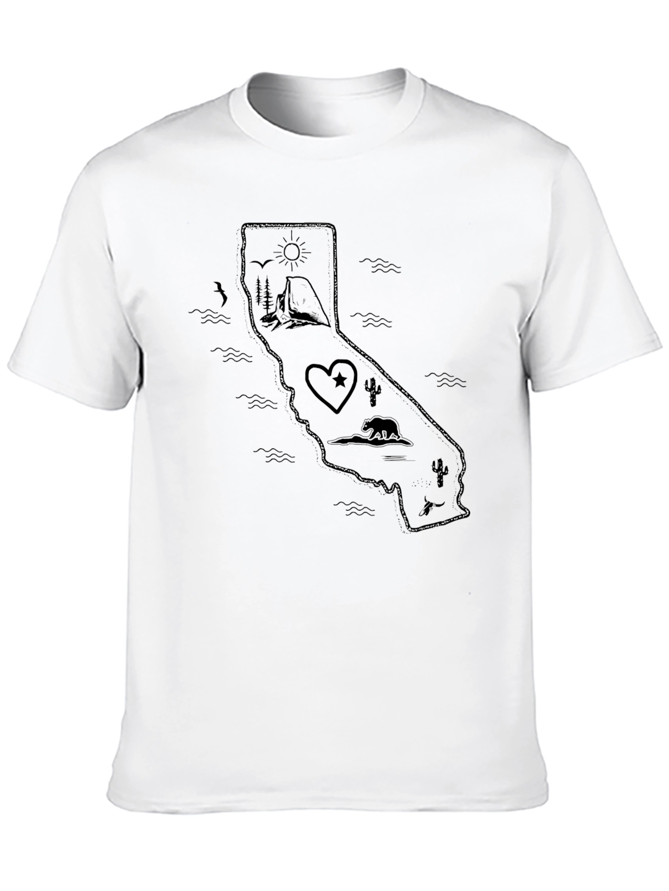 California Graphic Tee - Mens Black Casual Shirt