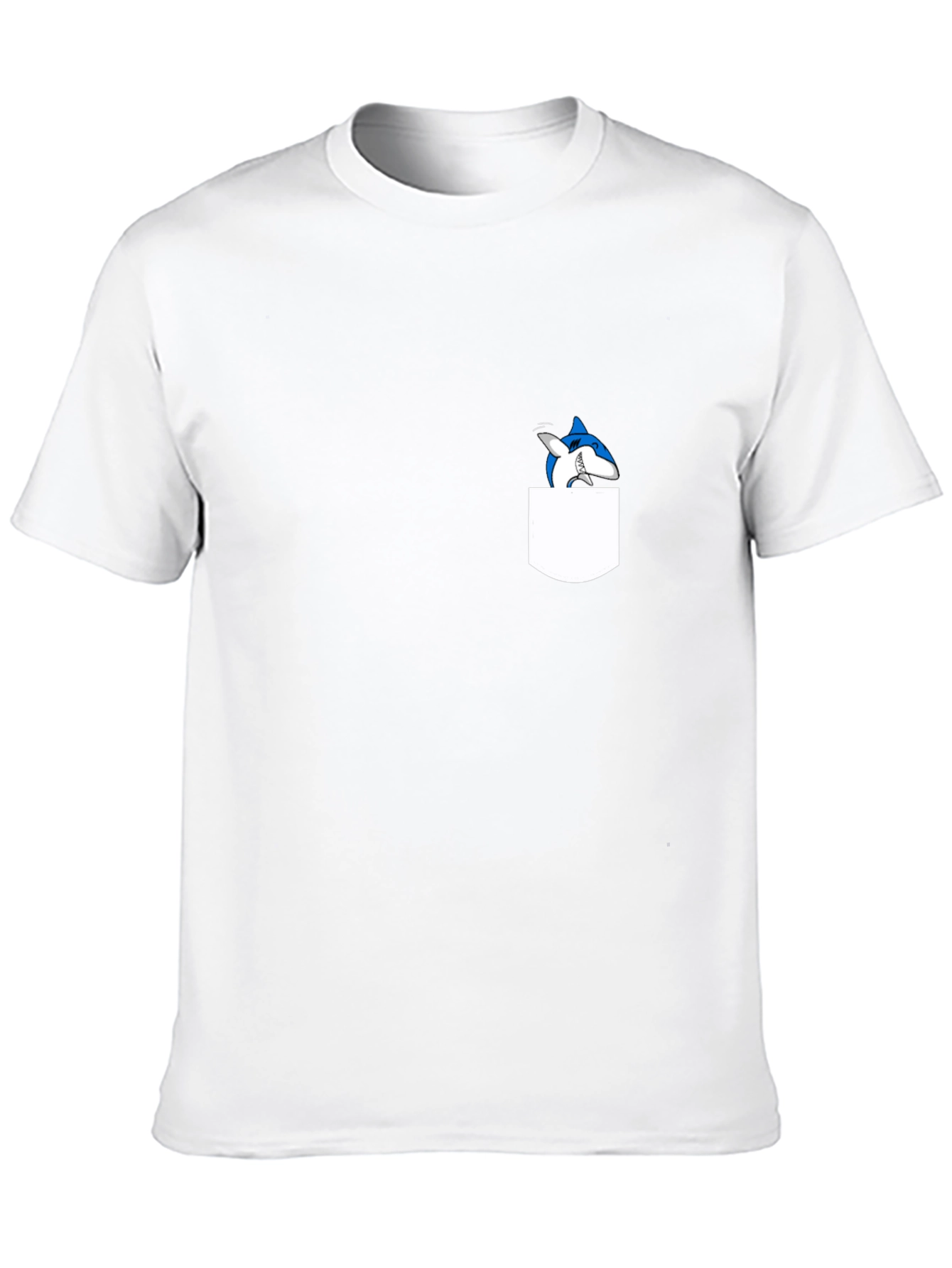 Shark Pocket T-Shirt - Black Cotton Tee