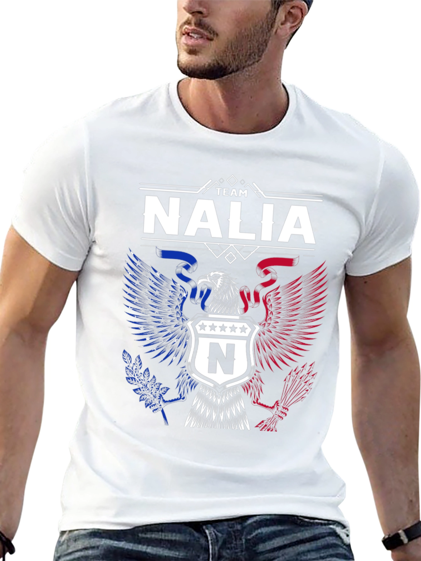 Team Nalia Eagle Graphic Tee - Patriotic Design