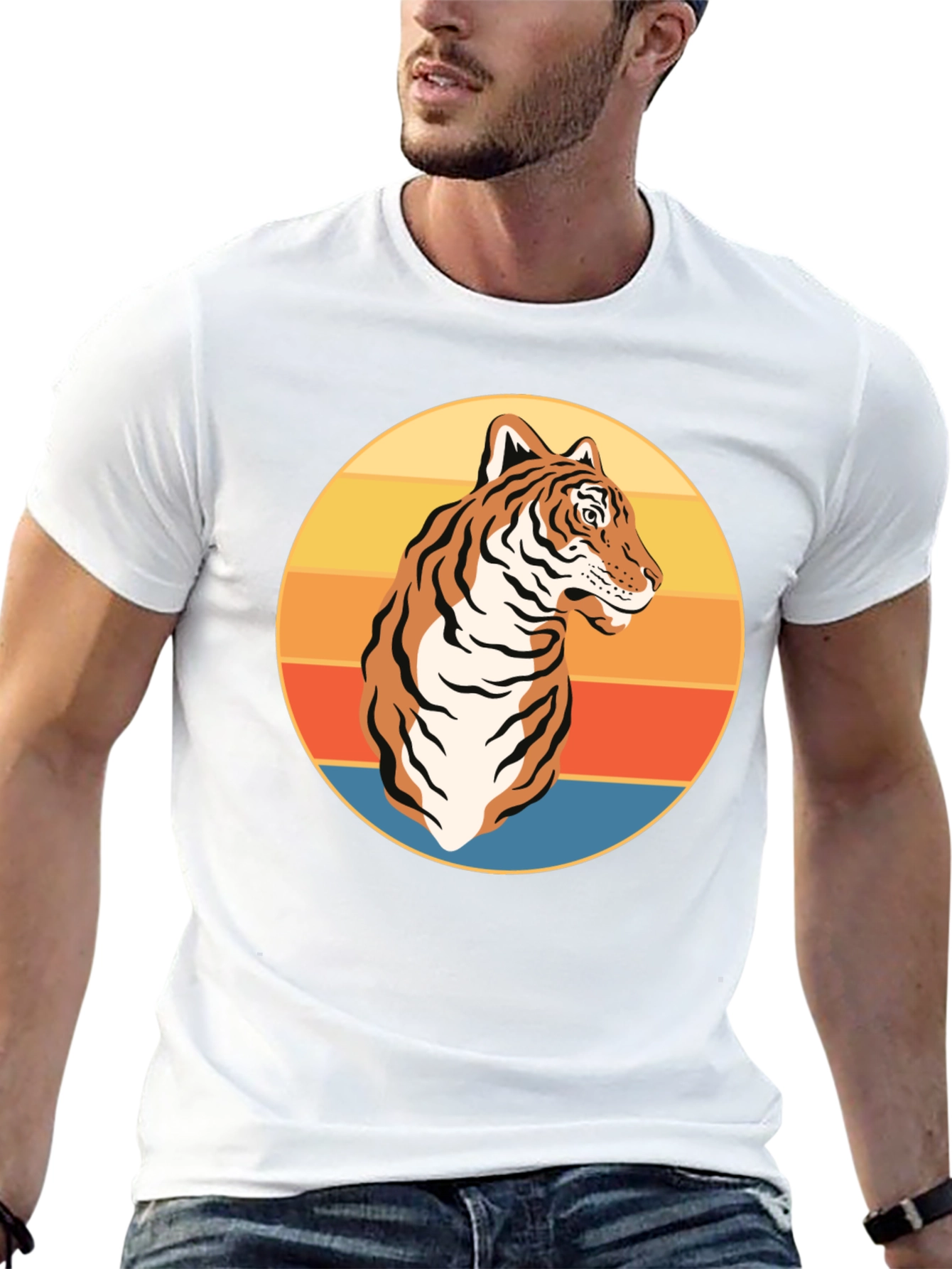 Retro Tiger Graphic T-Shirt