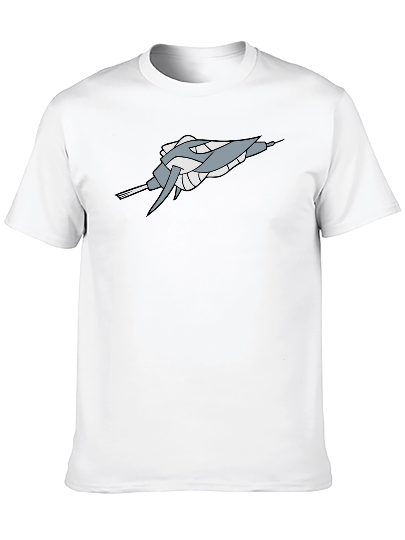 Sci-Fi Spaceship Graphic Black Tee - Stylish Geek Chic