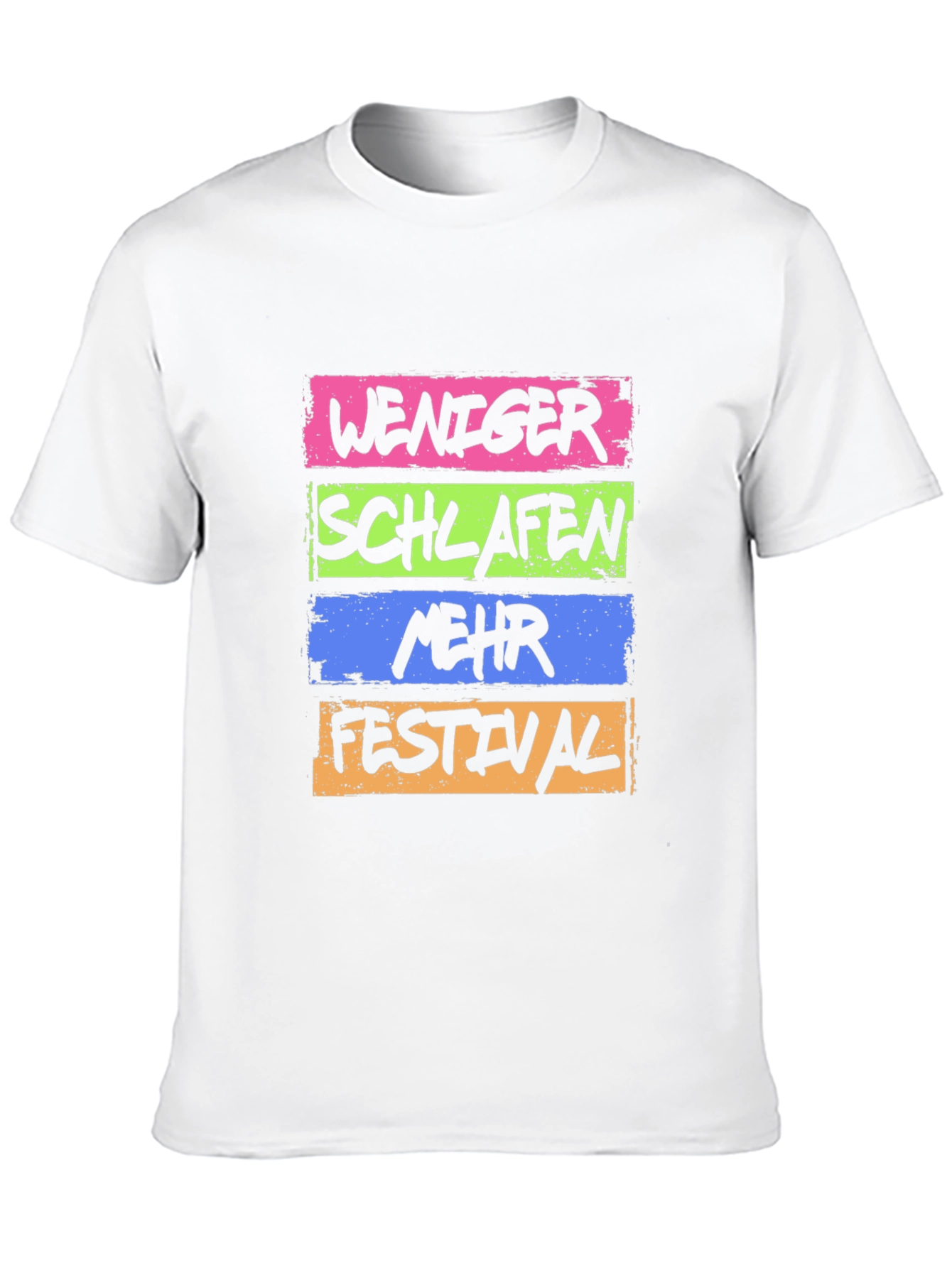 Weniger Schlafen Mehr Festival Black T-Shirt