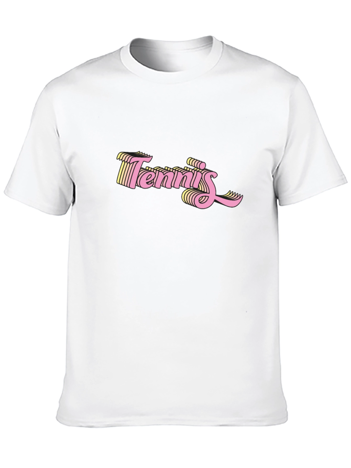 Retro Tennis Graphic Black T-Shirt