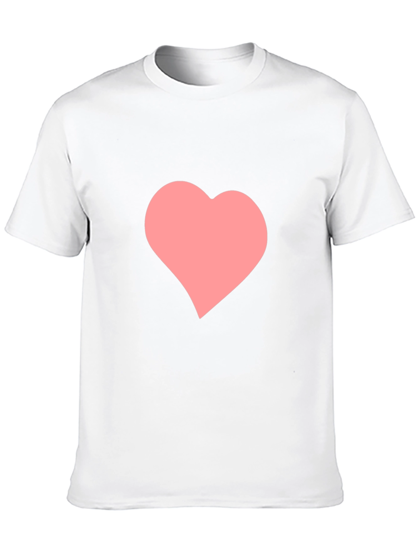 Black T-Shirt with Pink Heart Graphic