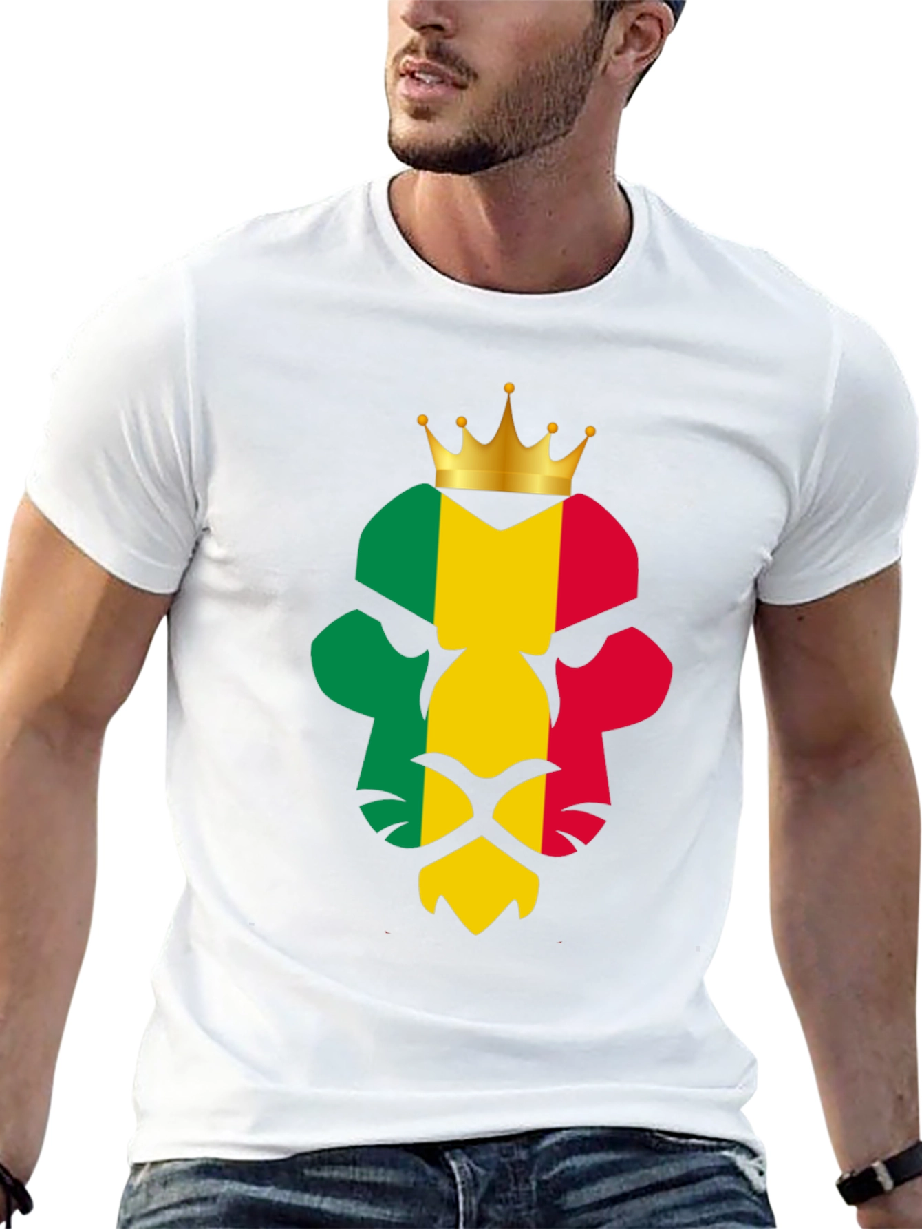 Rasta Lion King T-Shirt - Black Graphic Tee