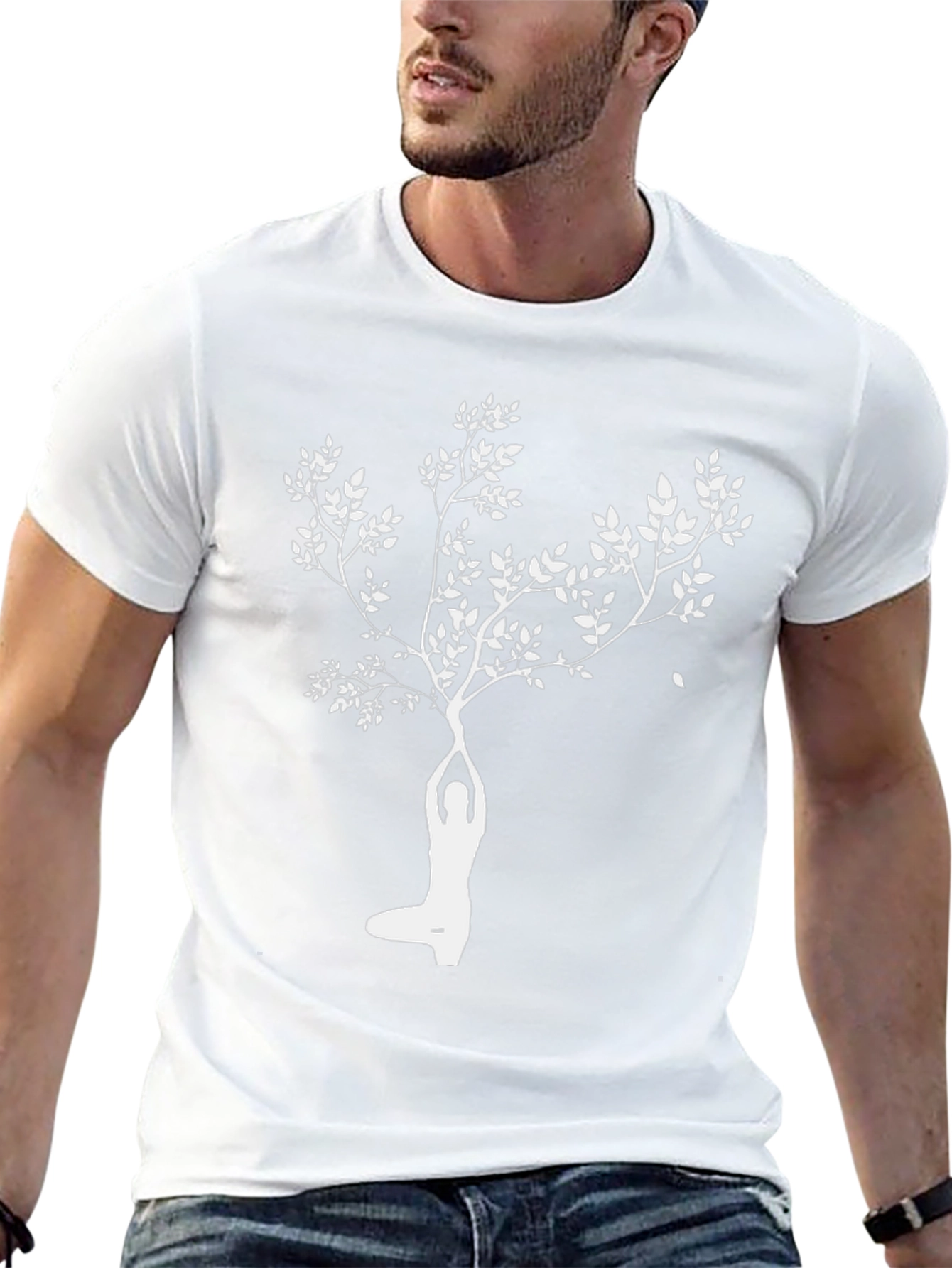 Yoga Tree Black Tee - Spiritual Graphic Shirt