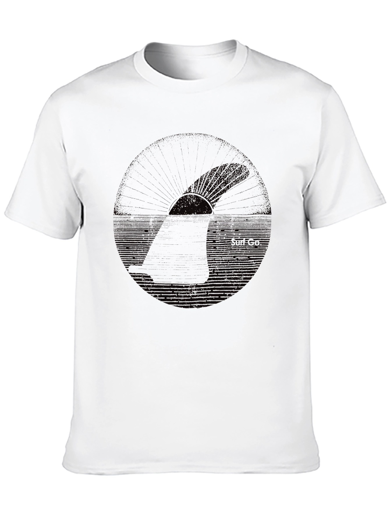 Black Graphic T-Shirt - Shark Design