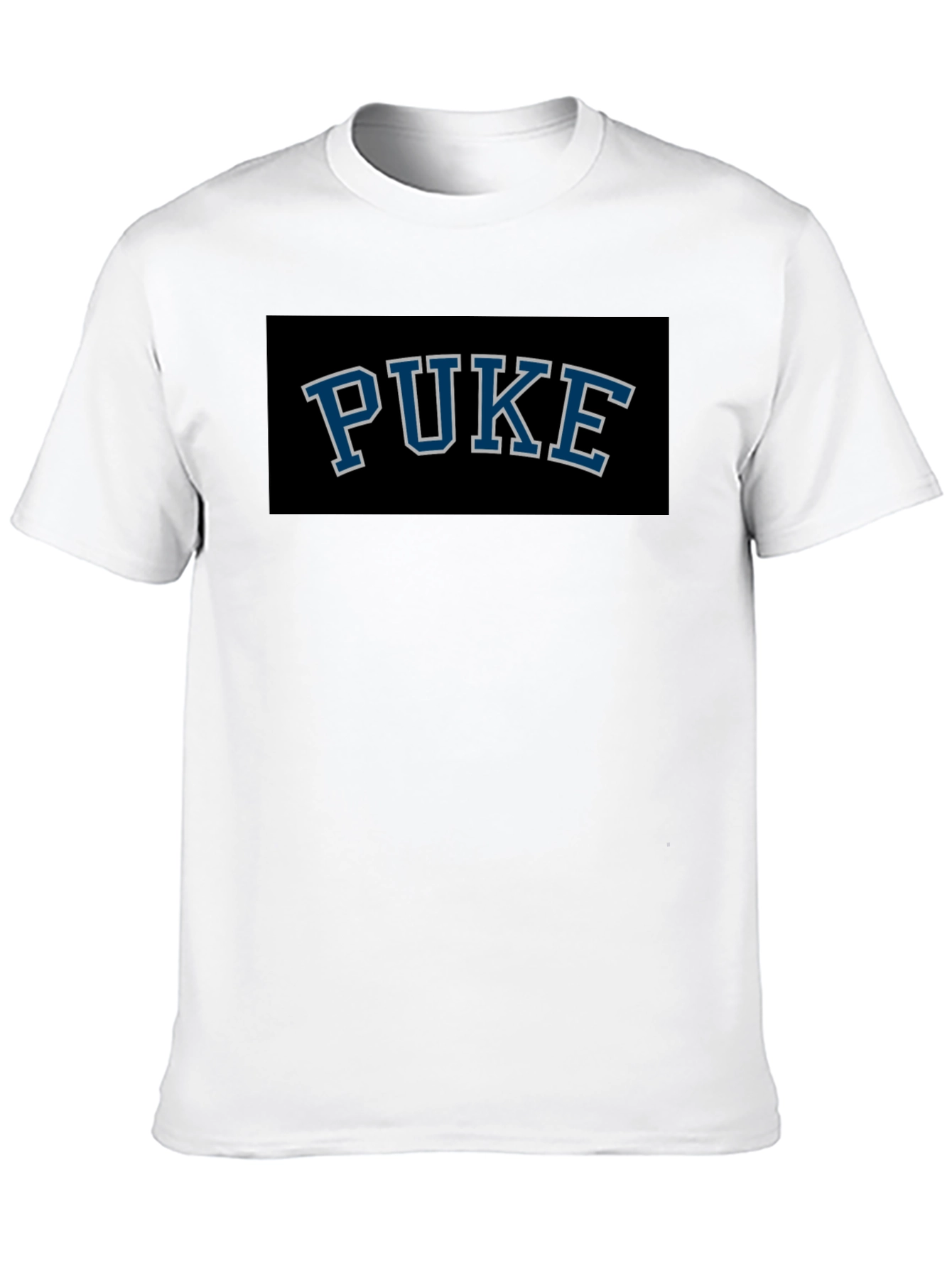 PUKE Graphic T-Shirt - Black Crew Neck Tee