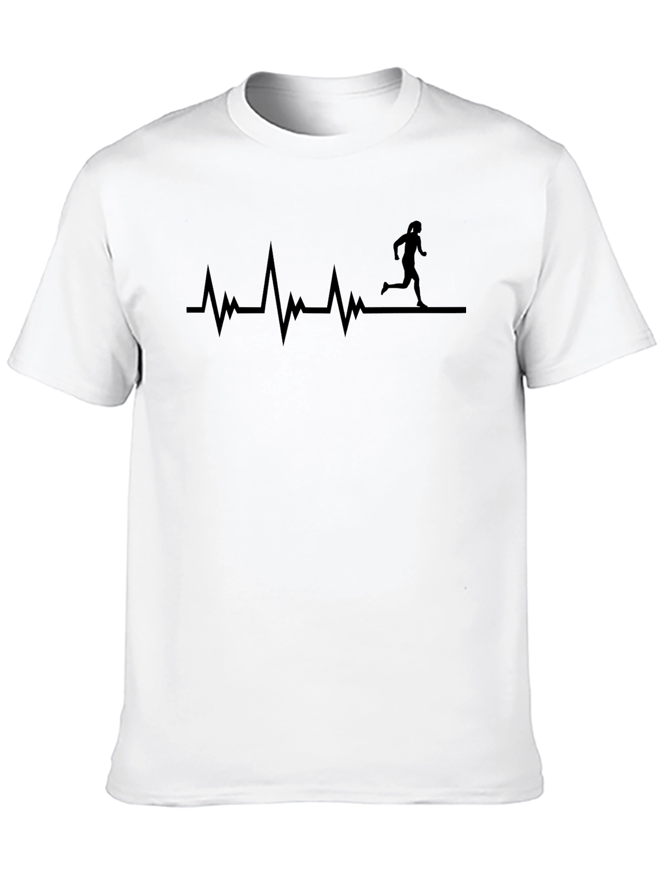 Runners Heartbeat Black T-Shirt