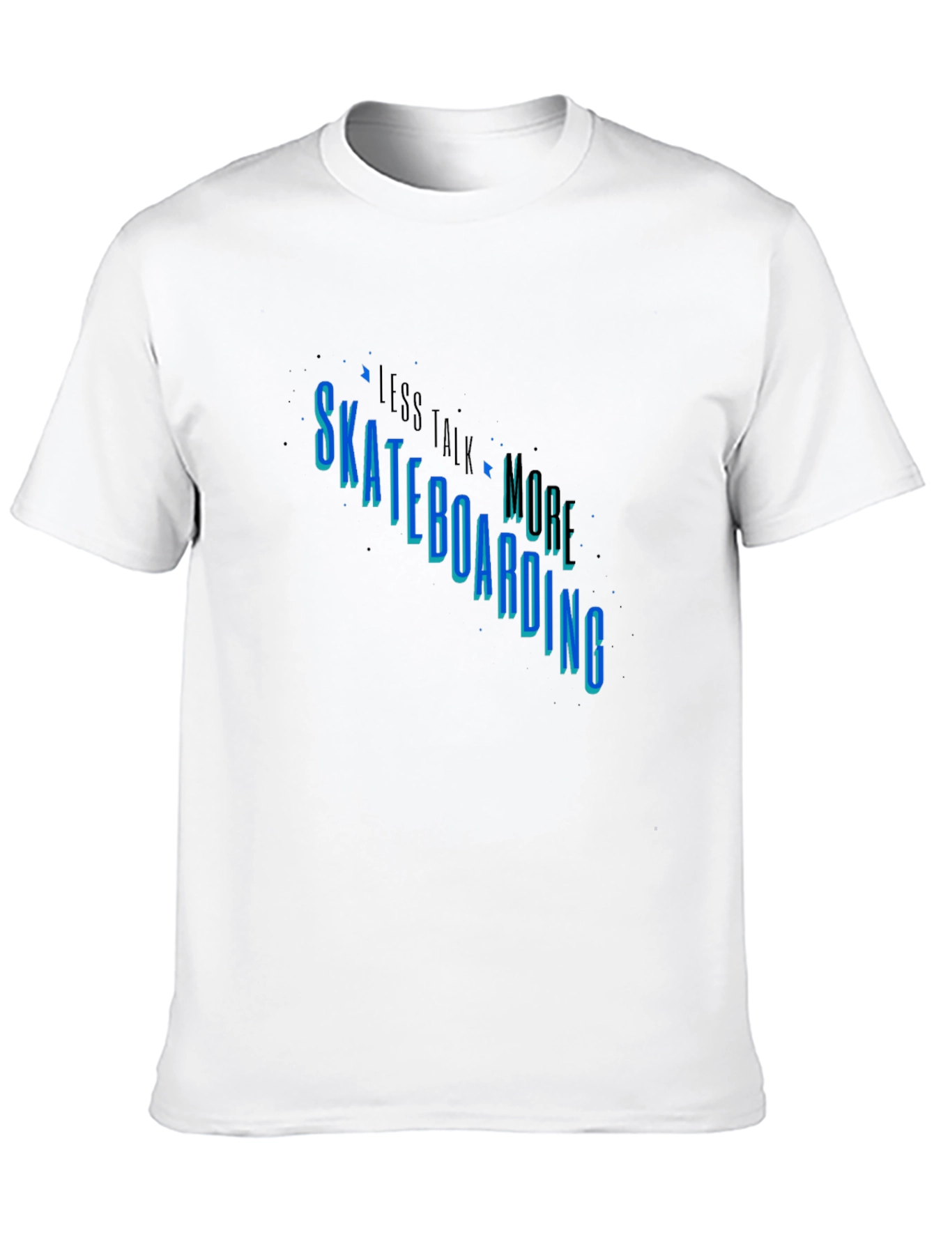Skateboarding Graphic Tee - Less Talk More Skate