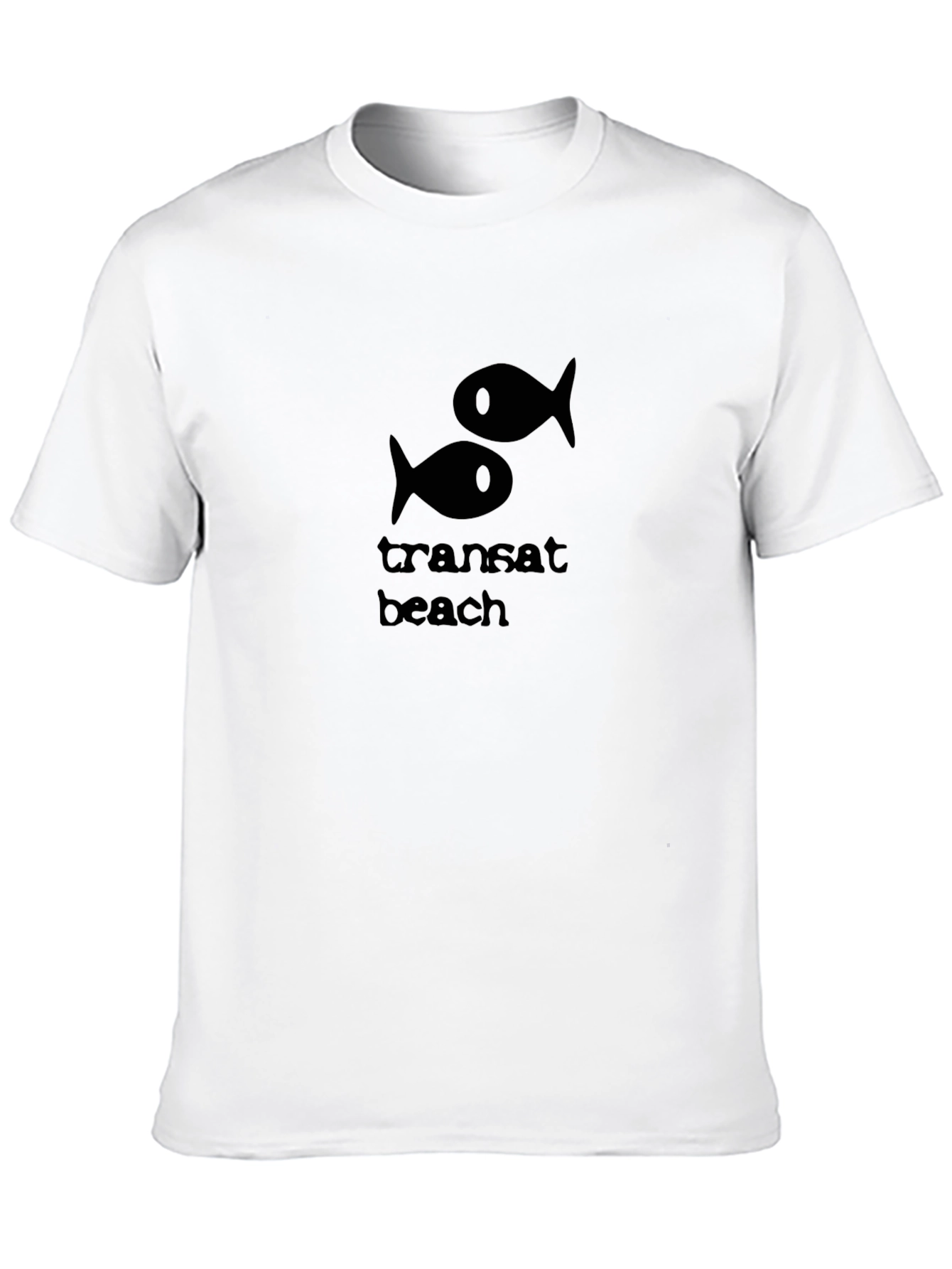 Transat Beach Graphic Tee - Black Cotton Comfort