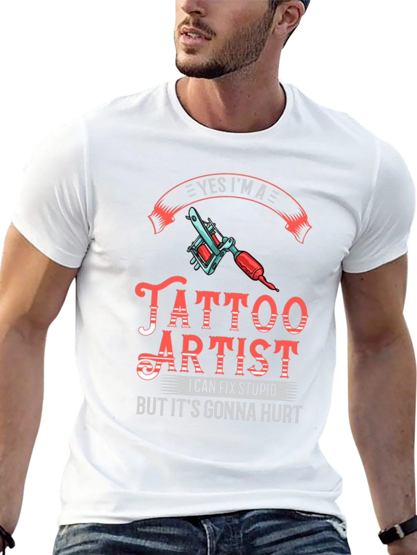 Tattoo Artist Graphic Print Black T-Shirt