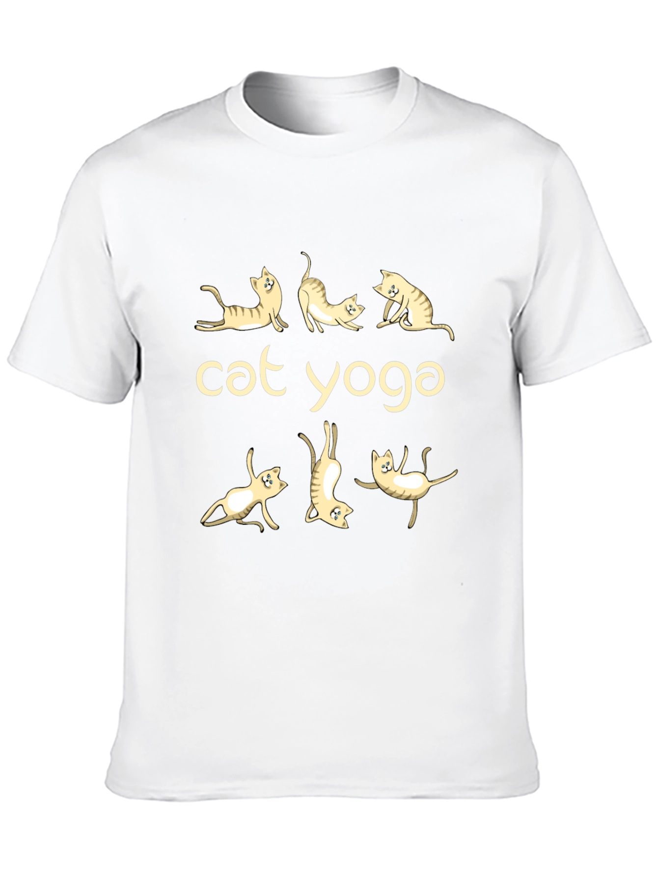 Cat Yoga Black T-Shirt