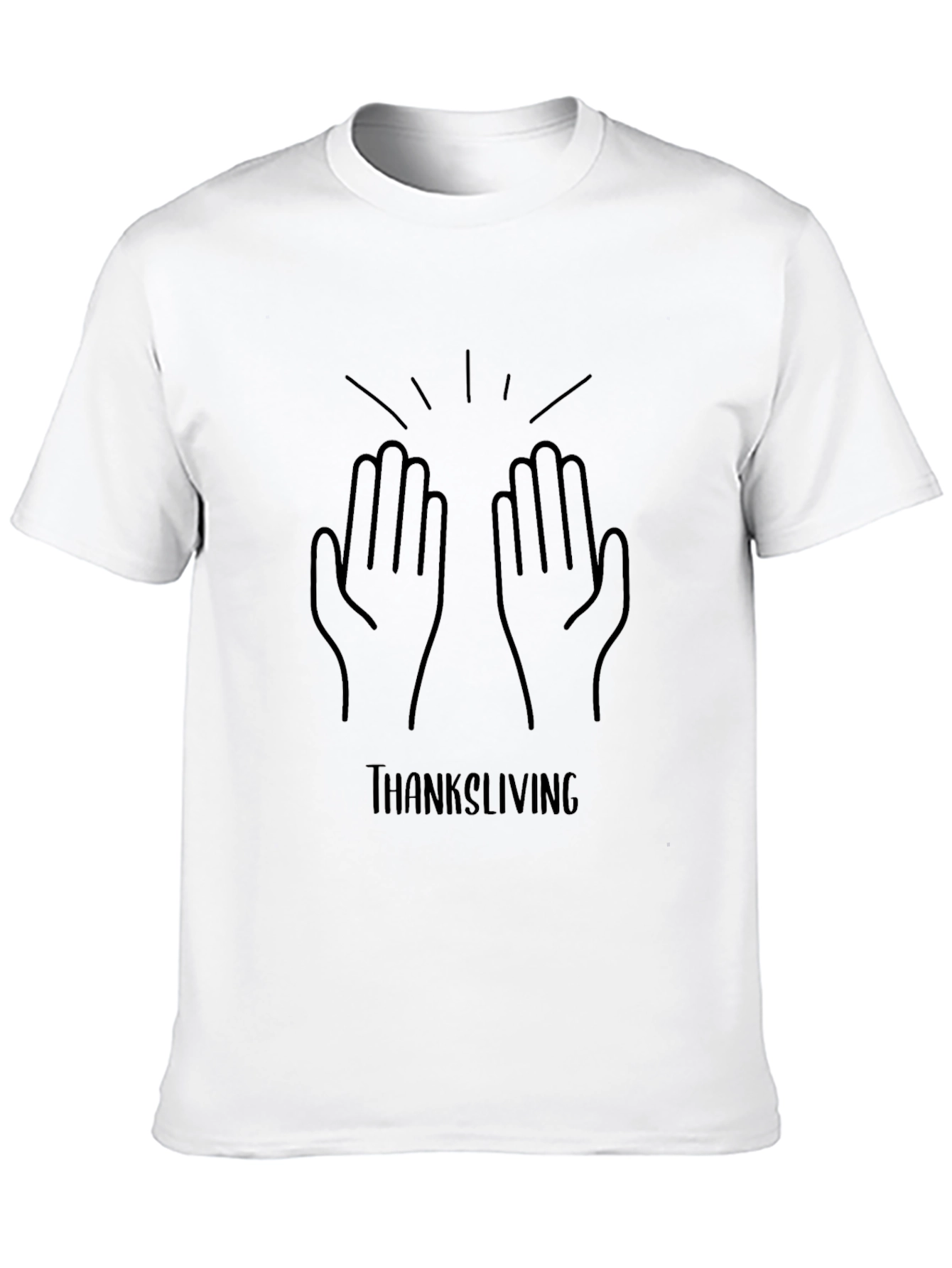 Thanksgiving High Five Graphic Tee - Black