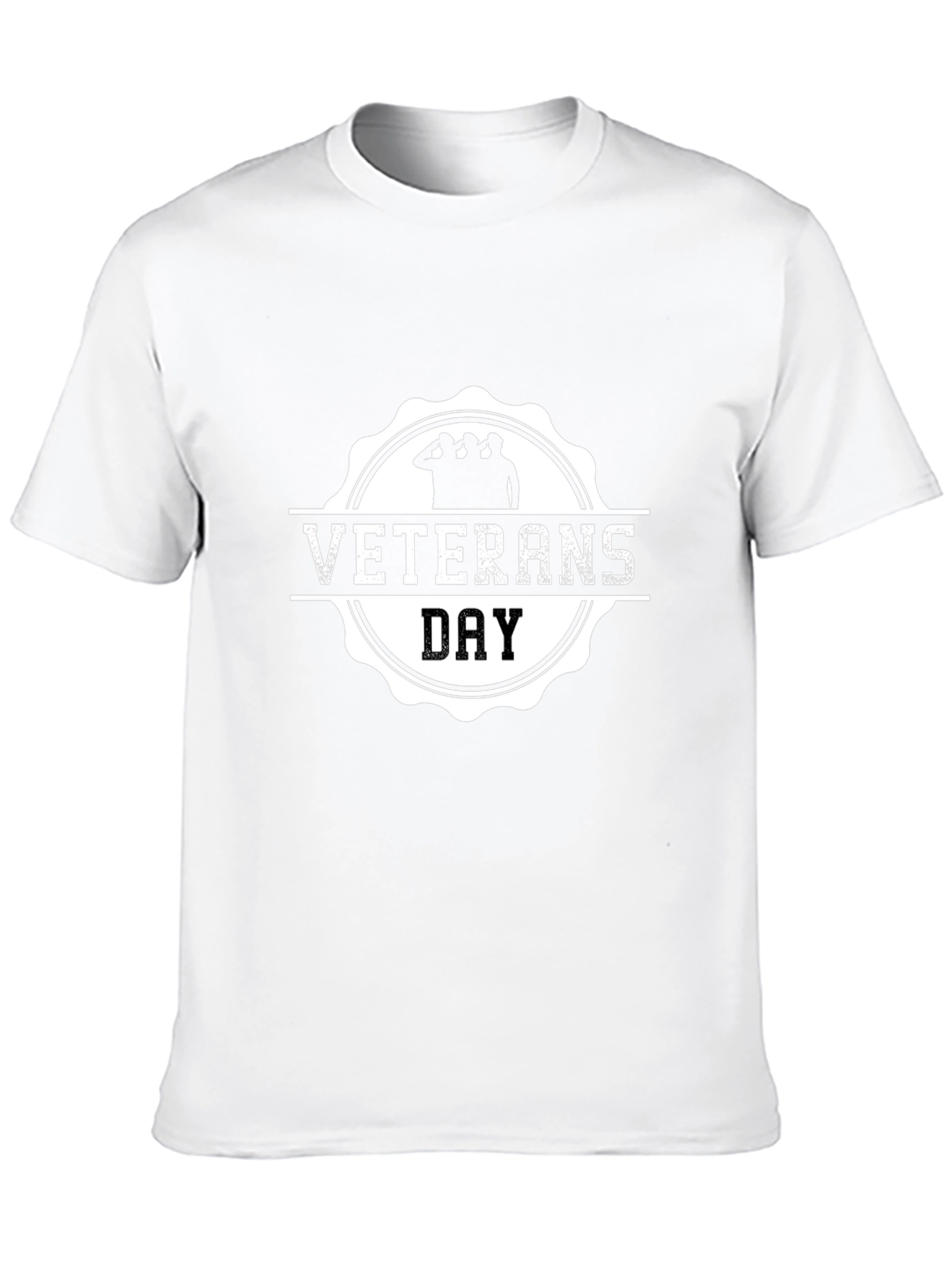 Veterans Day Graphic Print Black T-Shirt