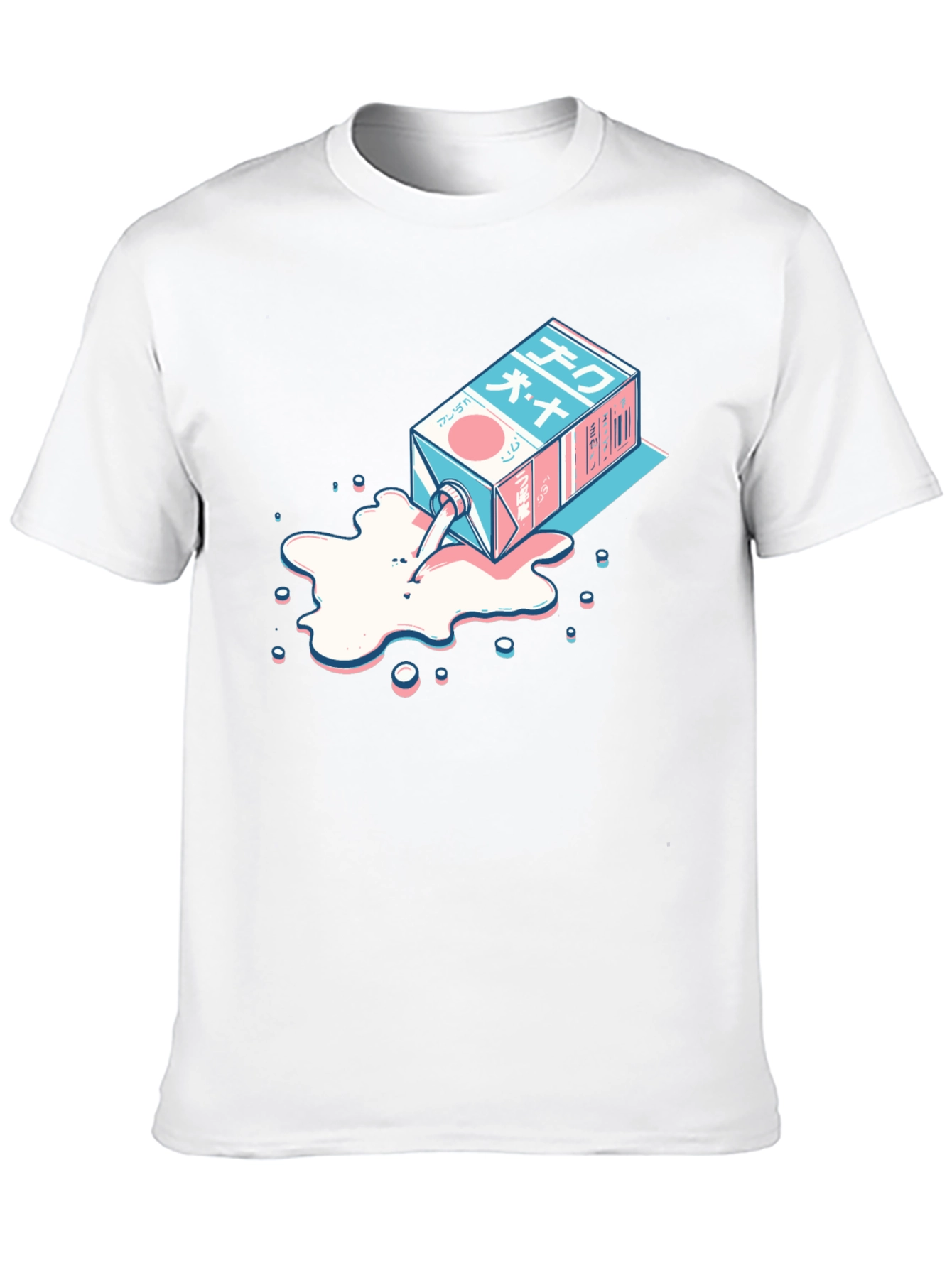 Anime Milk Carton Spill Graphic Tee - Cool Streetwear
