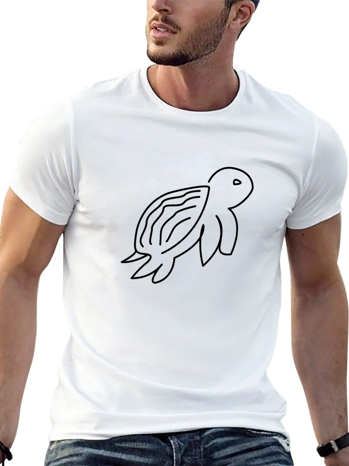 Turtle Graphic Black T-Shirt - Casual Comfort