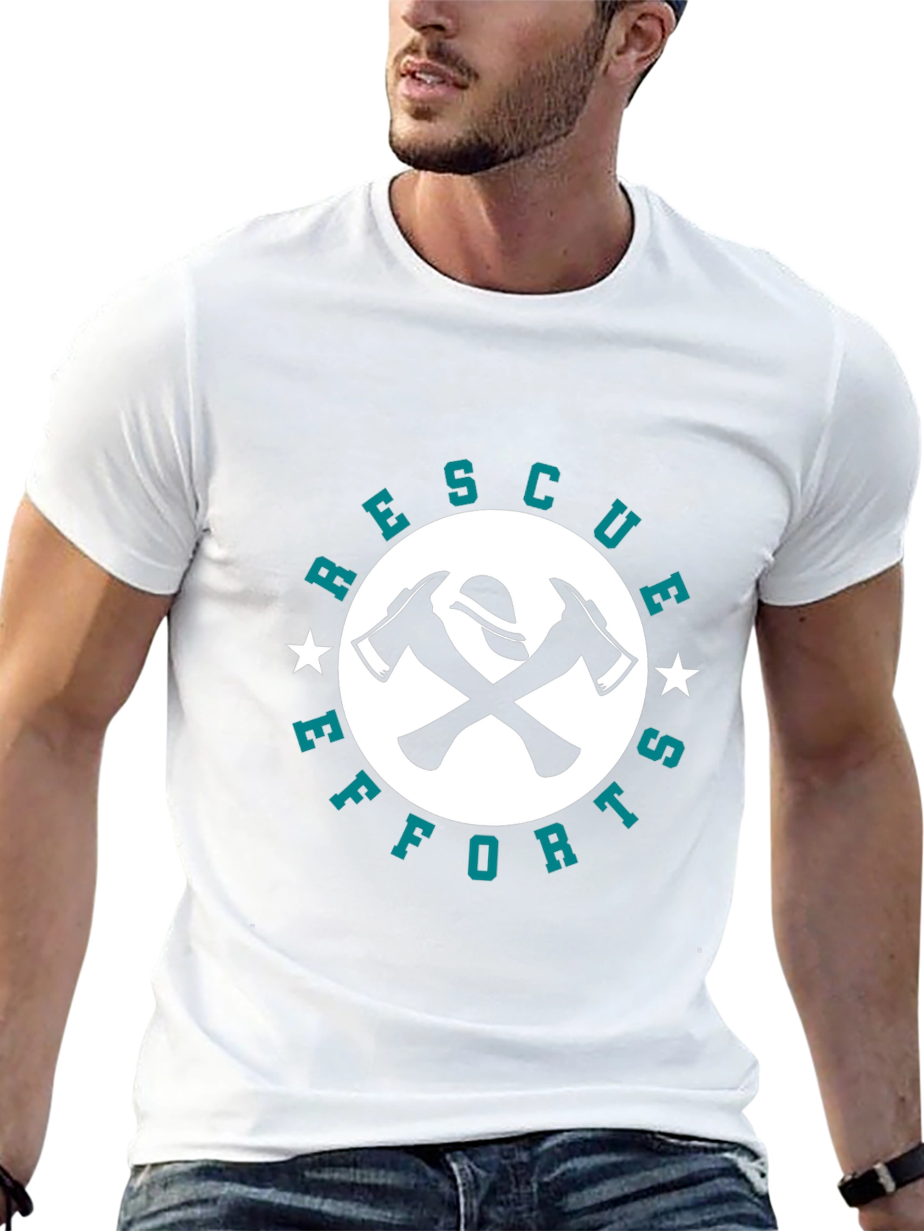 Rescue Efforts Firefighter T-Shirt