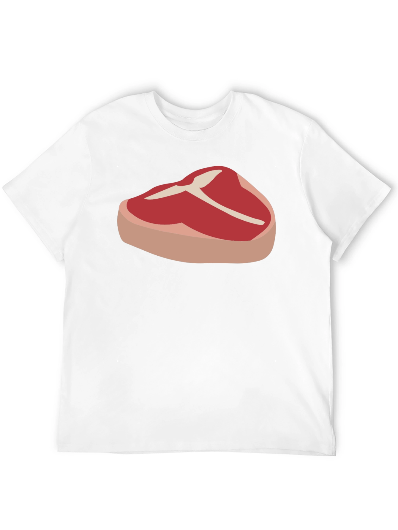 Steak Graphic Tee - Black Cotton T-Shirt
