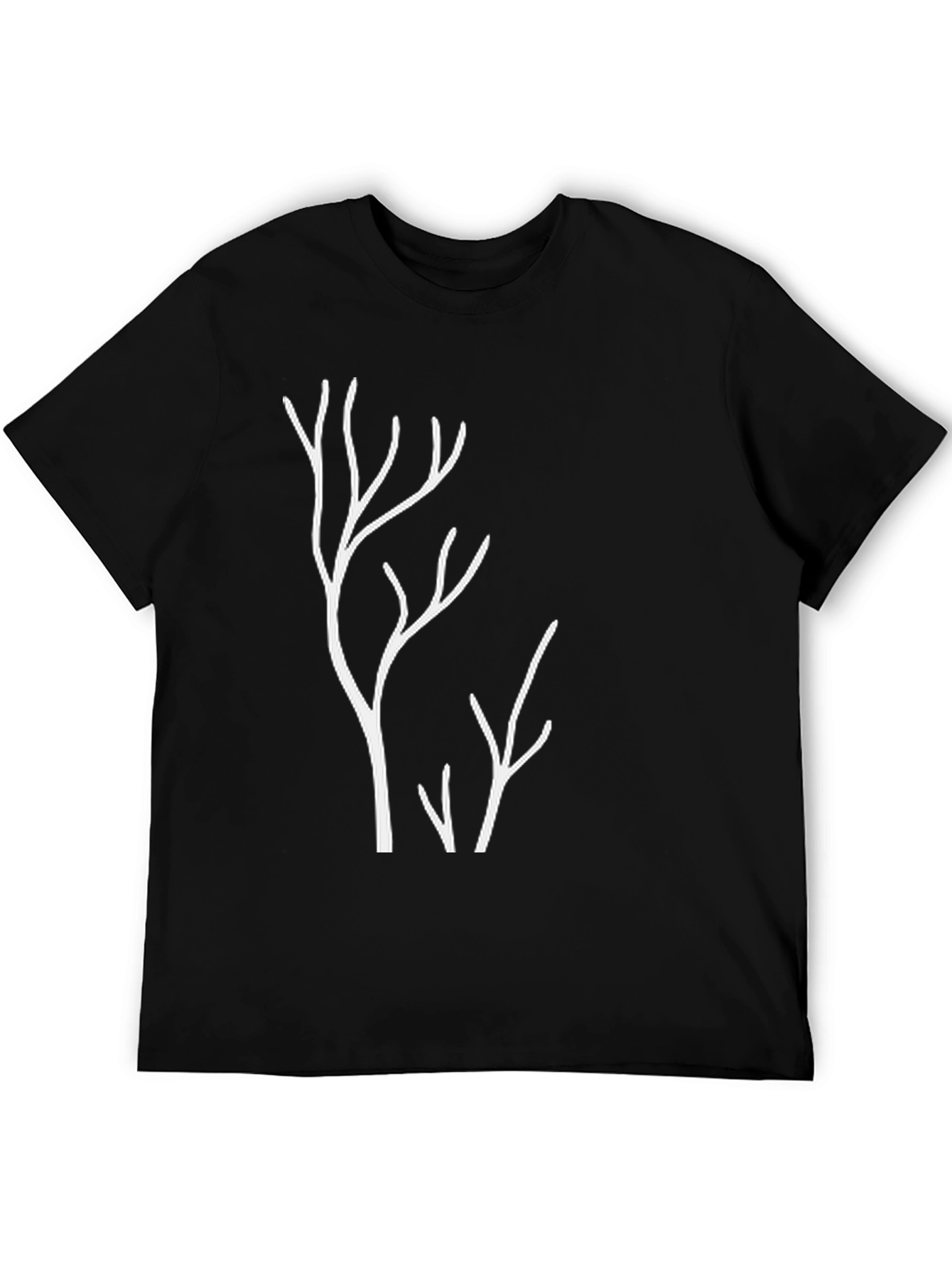 Abstract Tree Branch Graphic Tee - Black