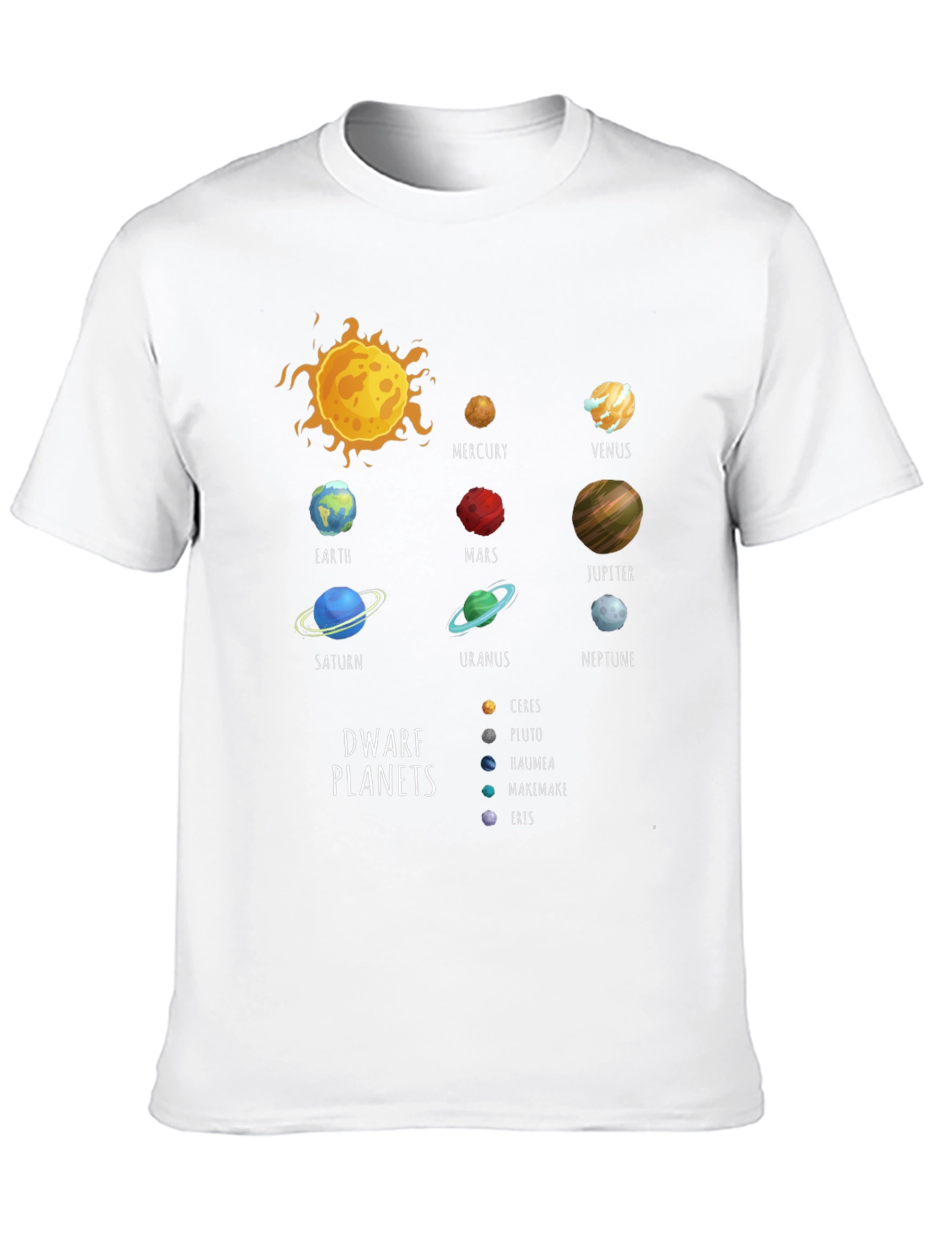 Solar System Planets Graphic Print T-Shirt
