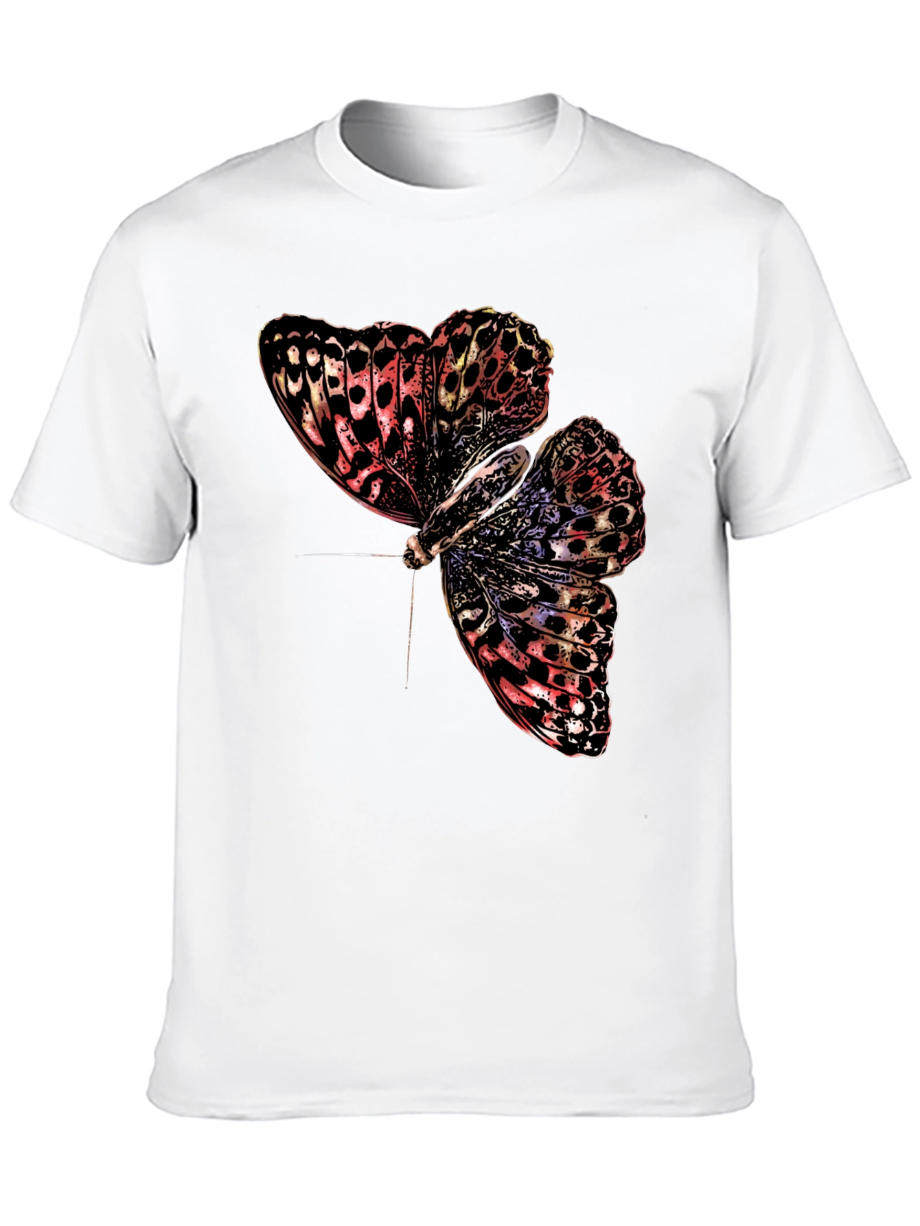 Butterfly Graphic Print Black T-Shirt