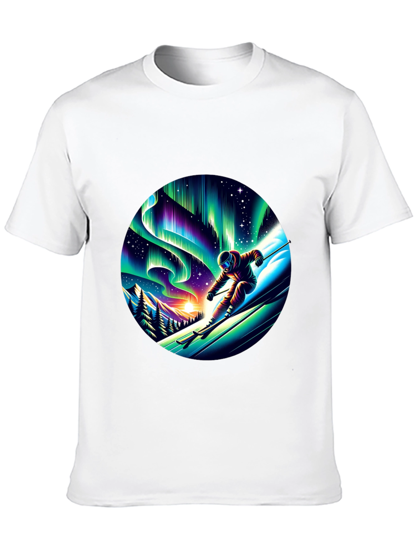 Aurora Ski T-Shirt - Vibrant Graphic Tee