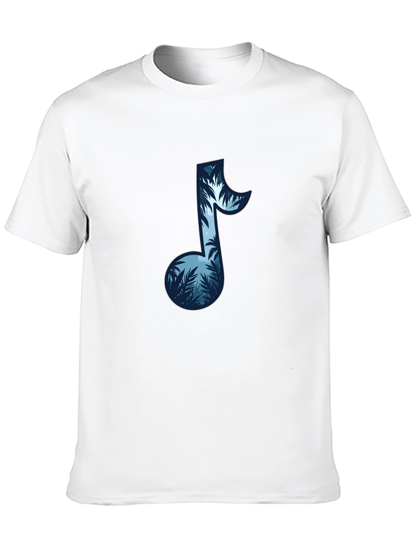 Tropical Music Note Graphic T-Shirt