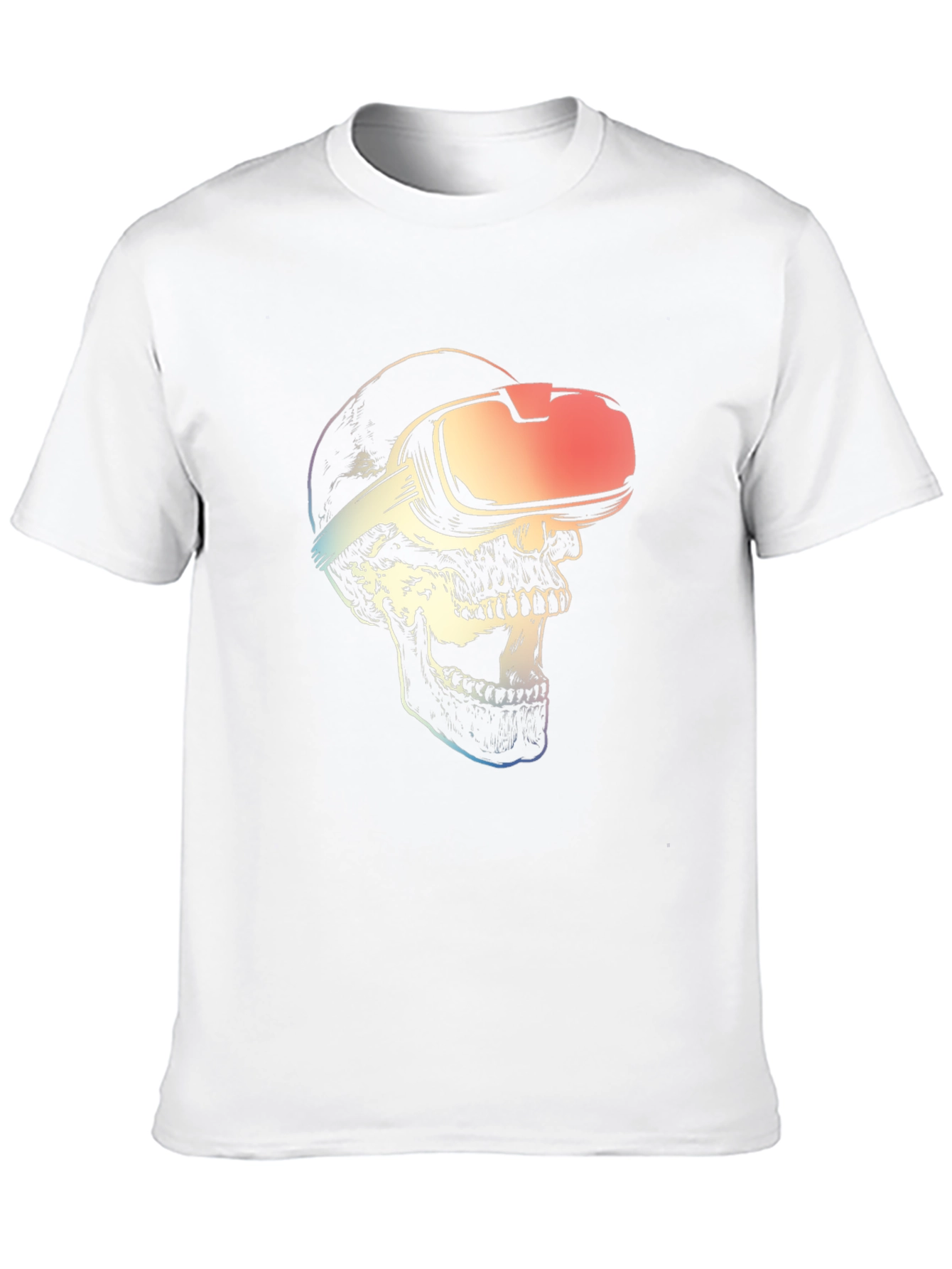 VR Skull Graphic T-Shirt - Black Cotton Tee