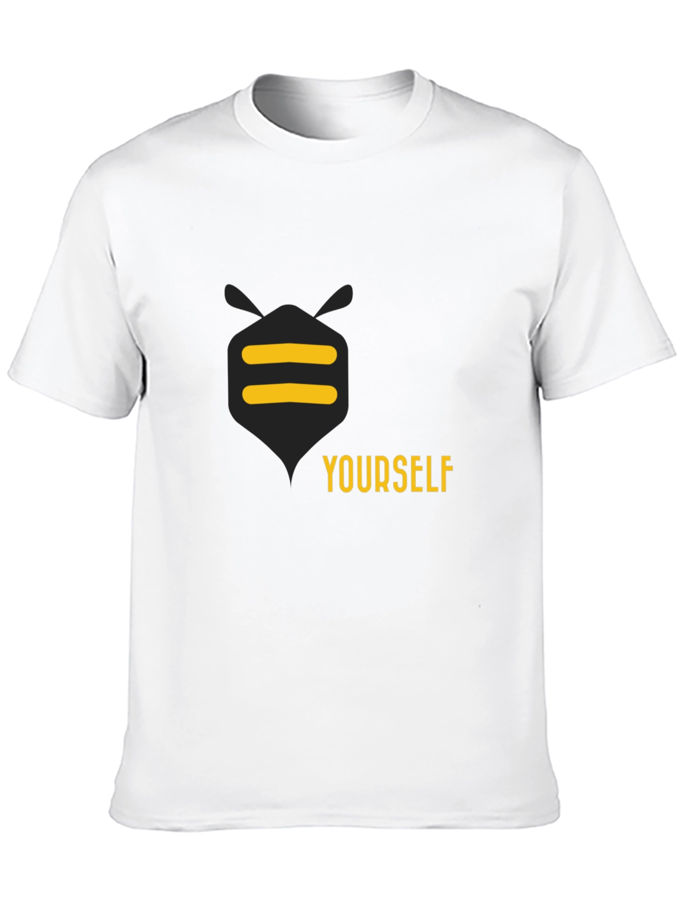 Be Yourself Graphic Tee - Black Cotton Casual T-Shirt