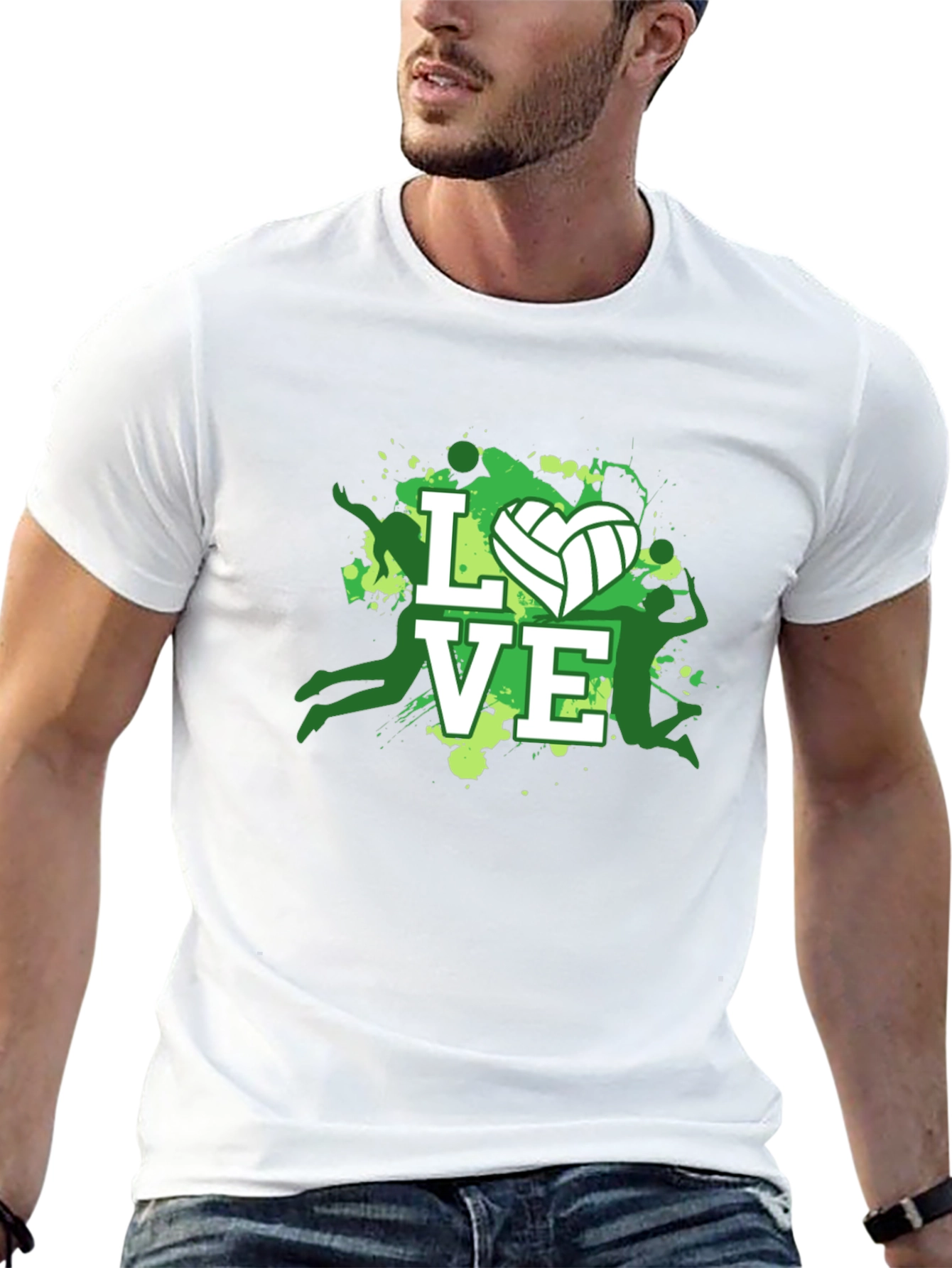 Volleyball Love Graphic Tee - Sporty Casual T-Shirt