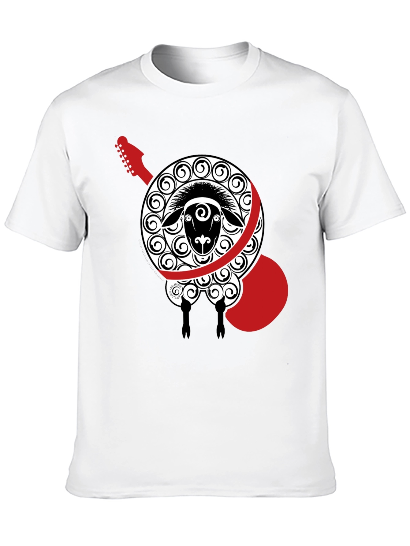 Sheep Guitar Black T-Shirt