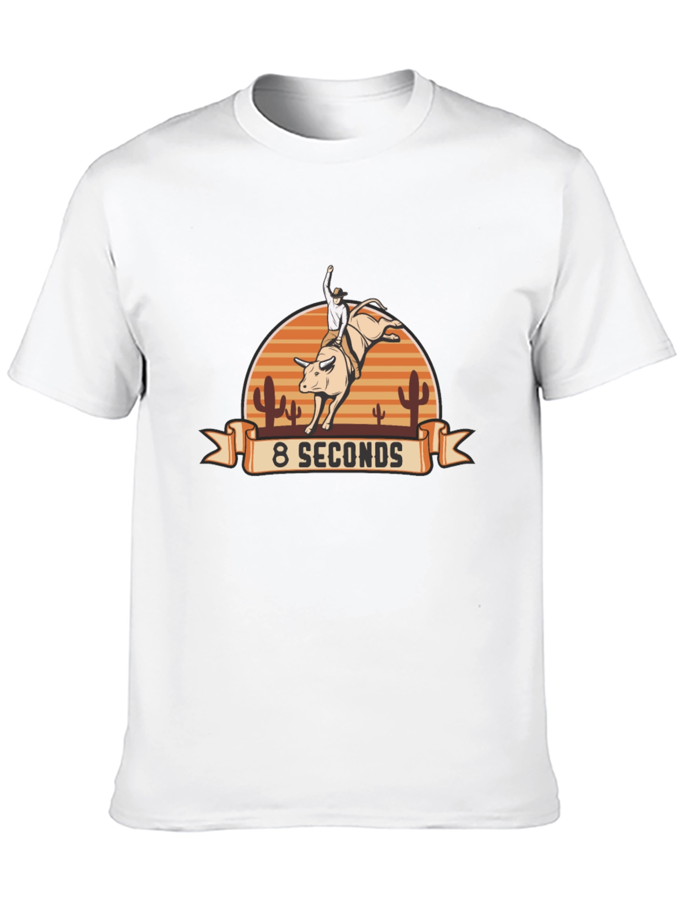 8 Seconds Rodeo Bull Riding Graphic Tee