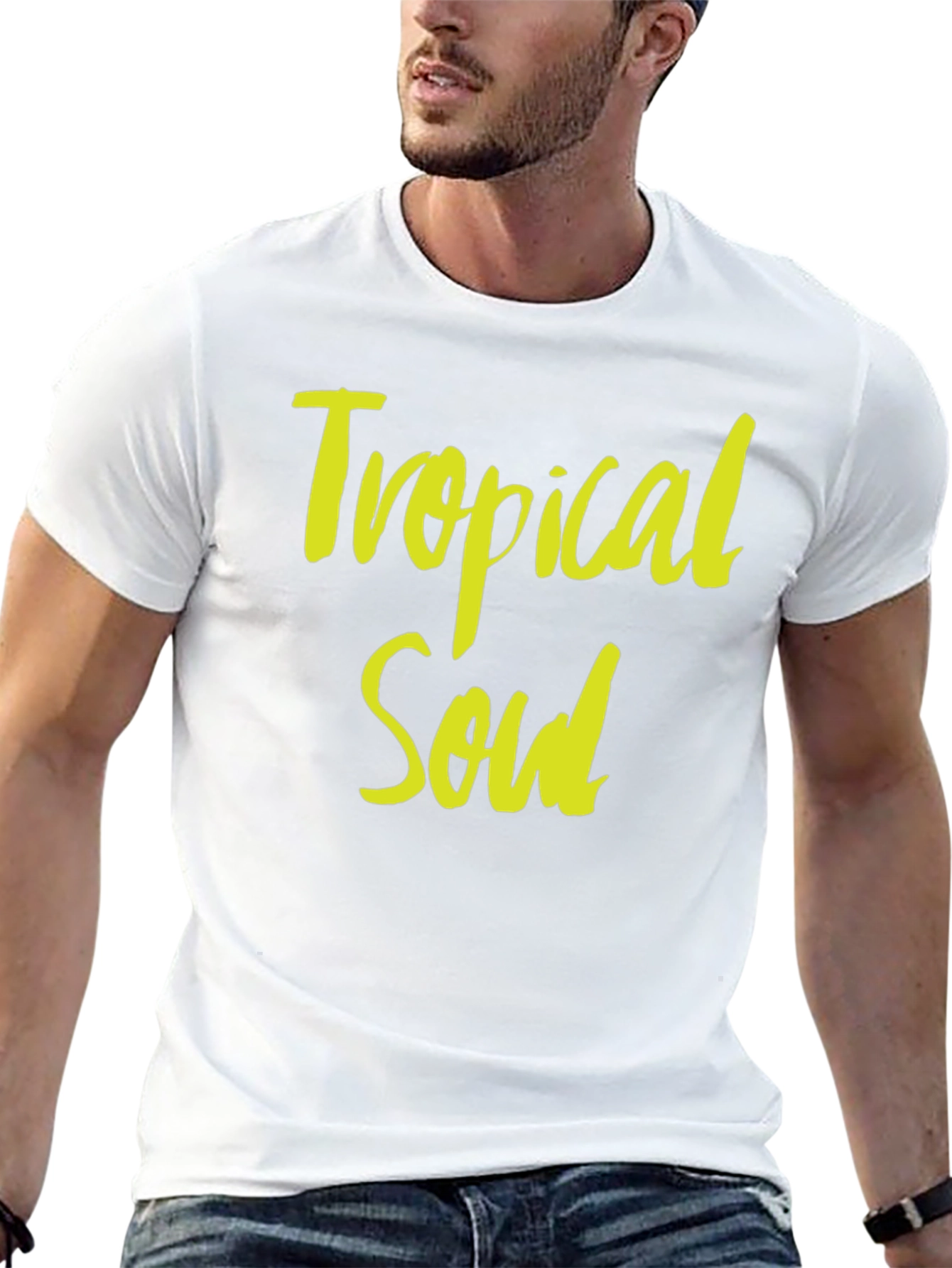 Tropical Soul Black Graphic T-Shirt