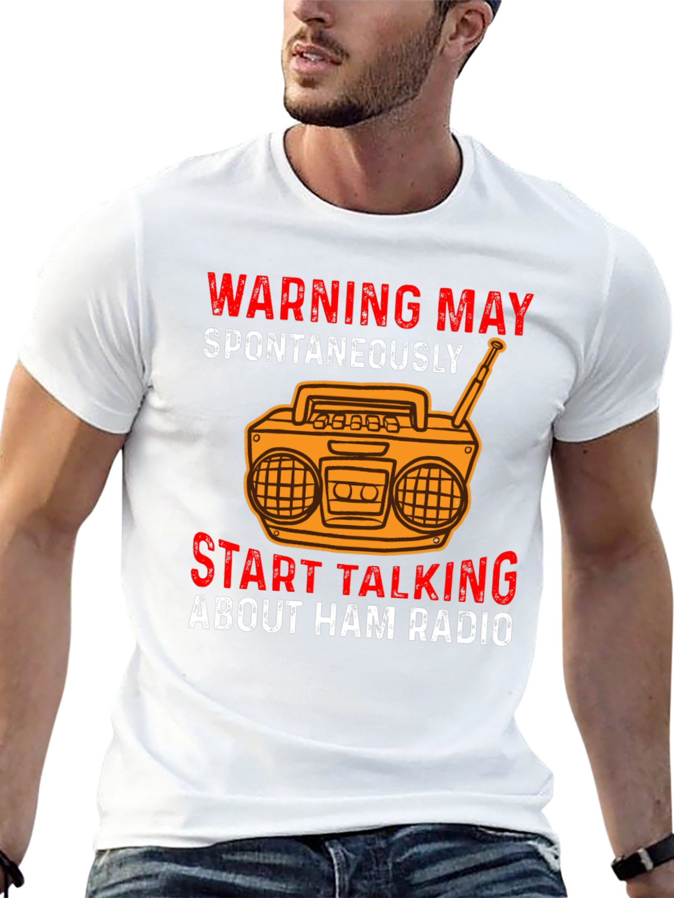 Warning Ham Radio Graphic Tee