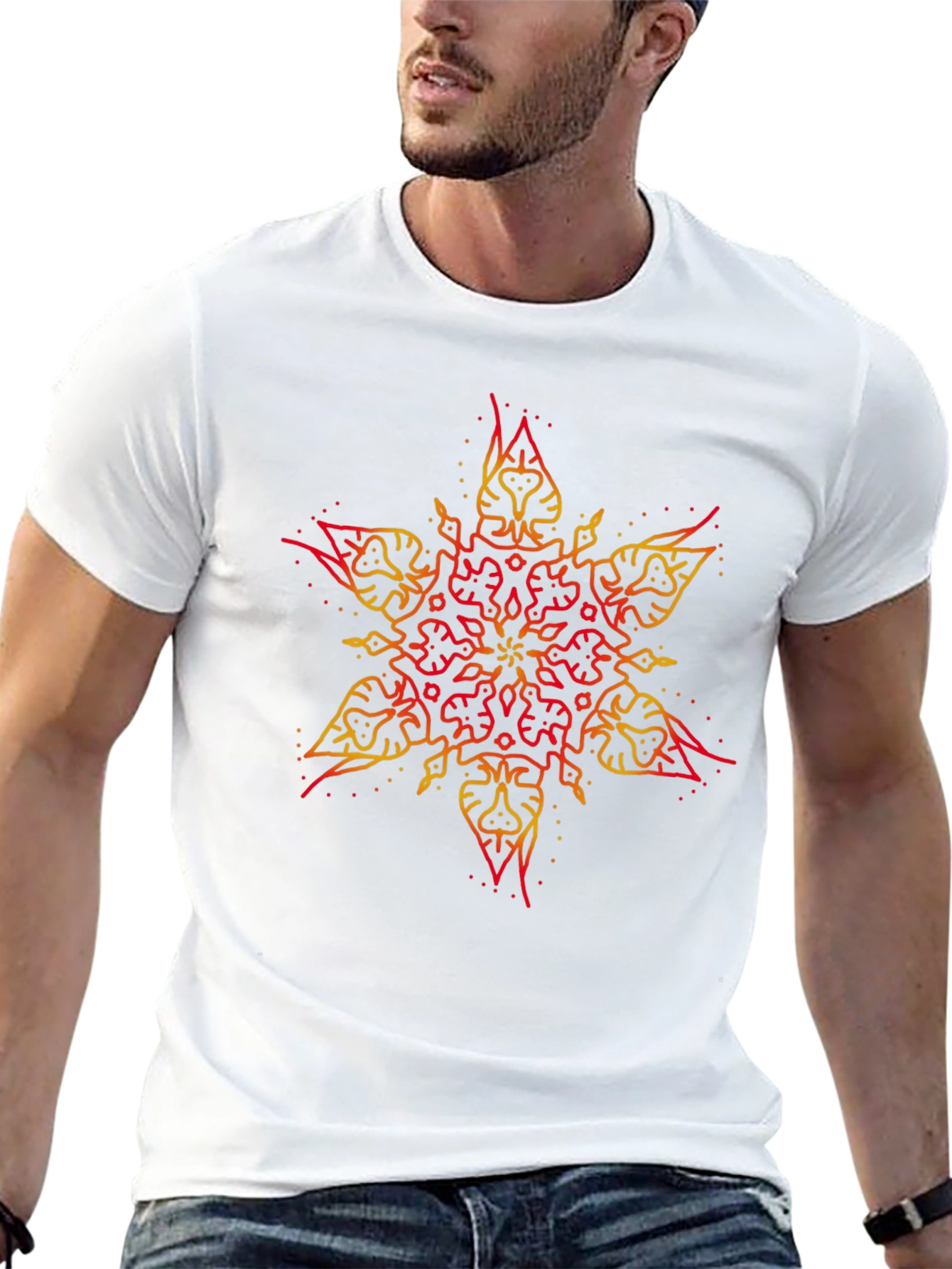 Tribal Star Graphic Black T-Shirt