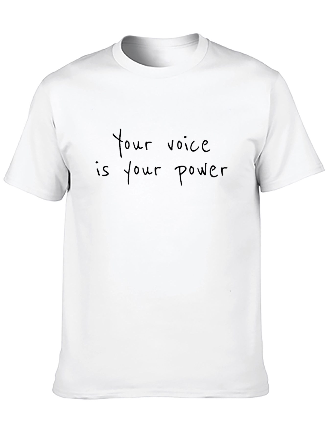 Voice is Power T-Shirt - Black Crew Neck
