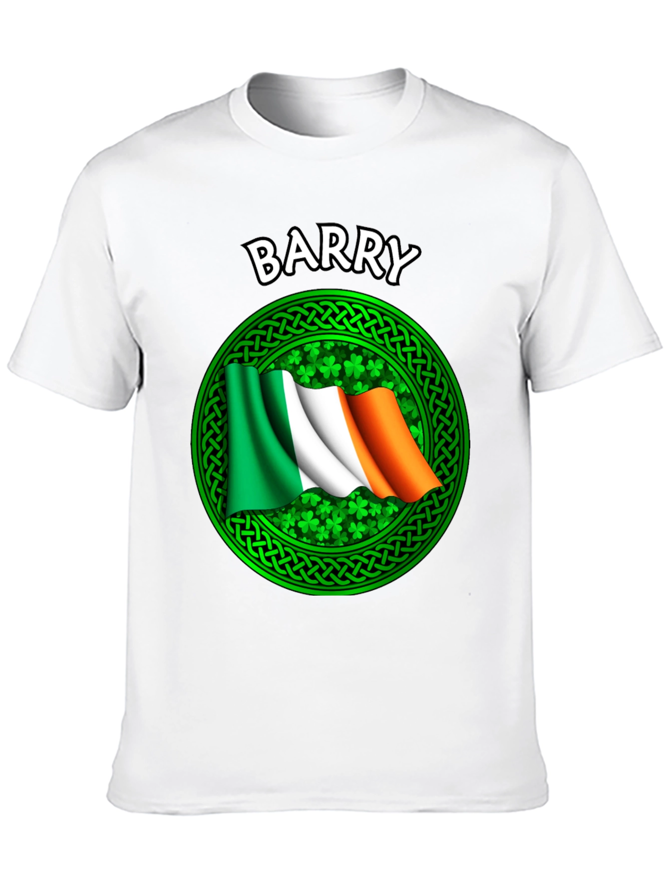 Barry Irish Flag Shamrock Graphic T-Shirt