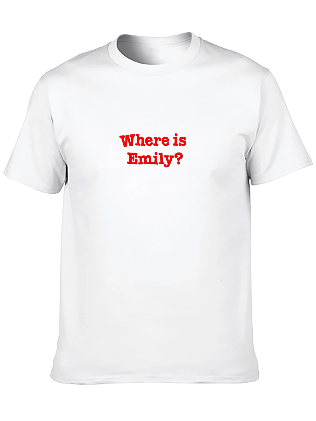 Where is Emily? Black Graphic Tee