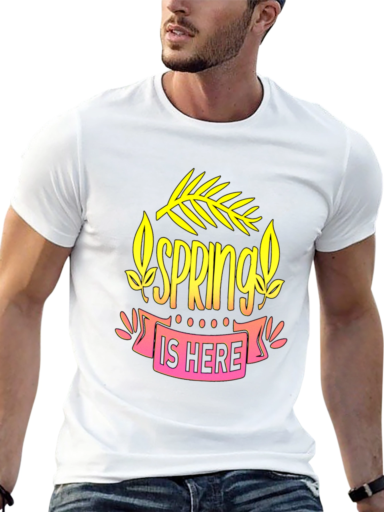 Spring Is Here Black Graphic Tee