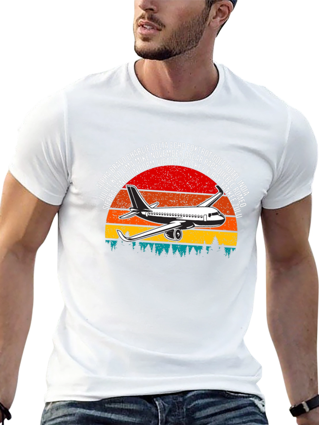 Aviation Alphabet Airplane Graphic Tee - Pilot T-Shirt