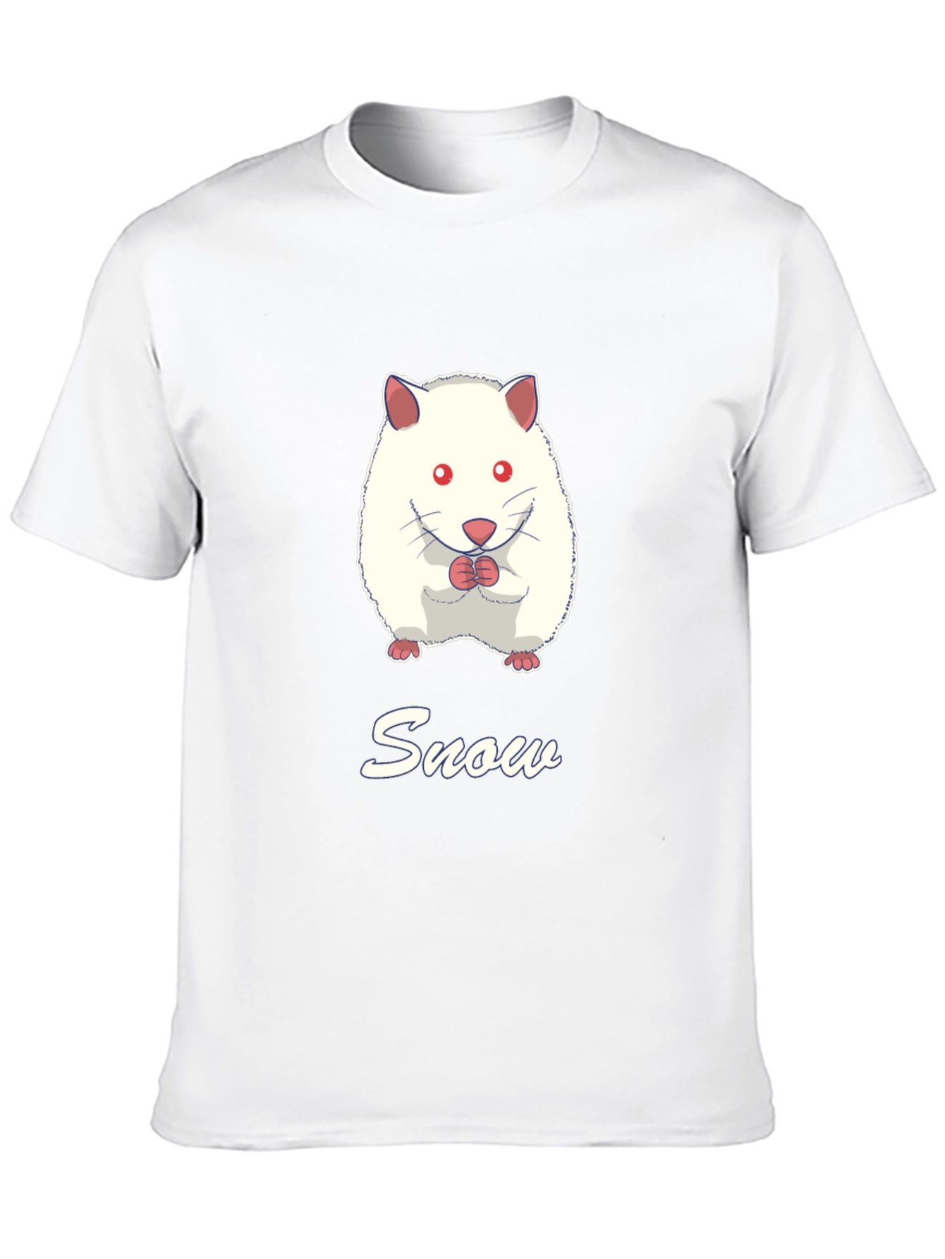 Snow Hamster Graphic Tee - Cute Pet T-Shirt