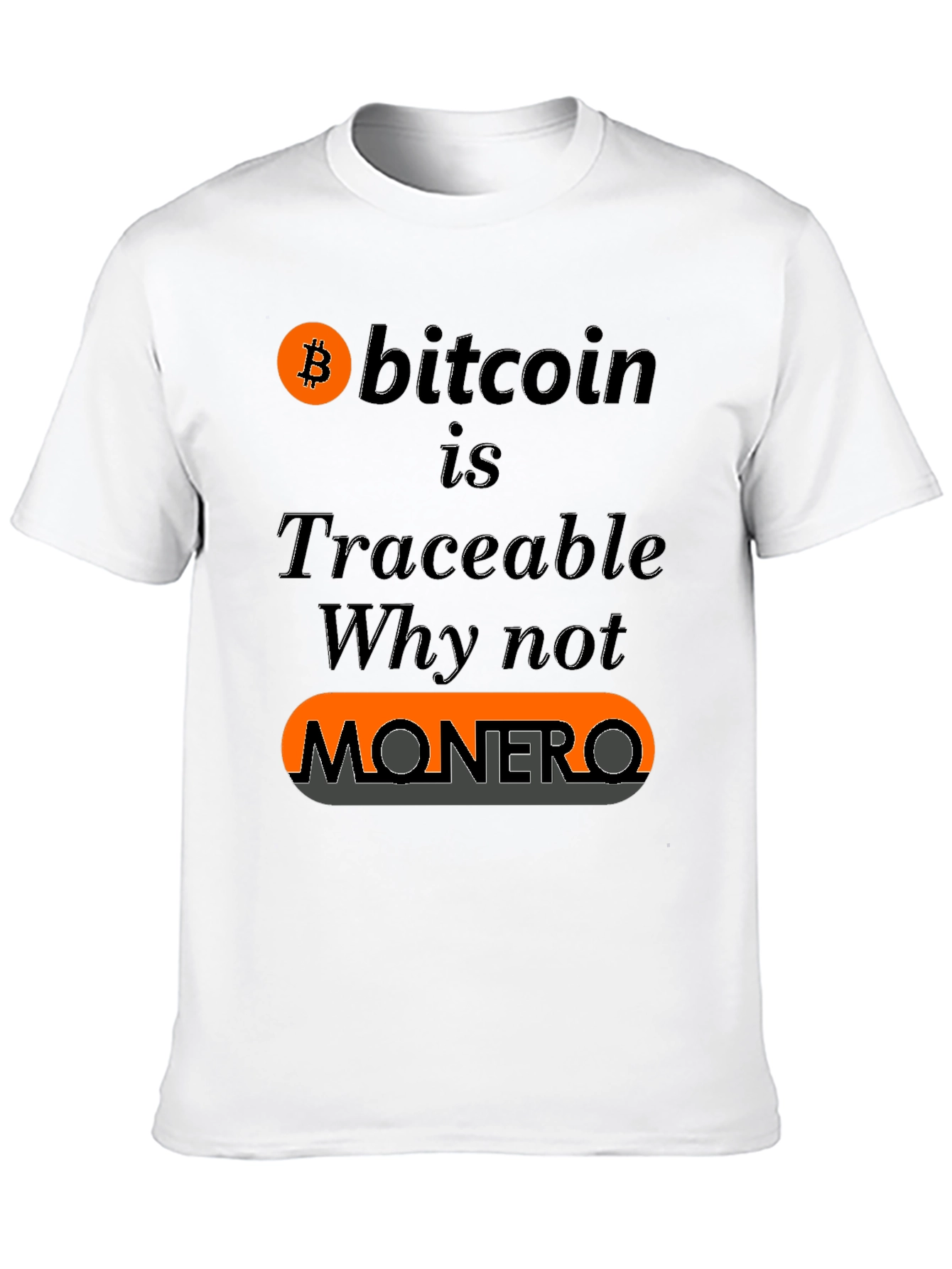 Bitcoin vs Monero Crypto T-Shirt - Traceable