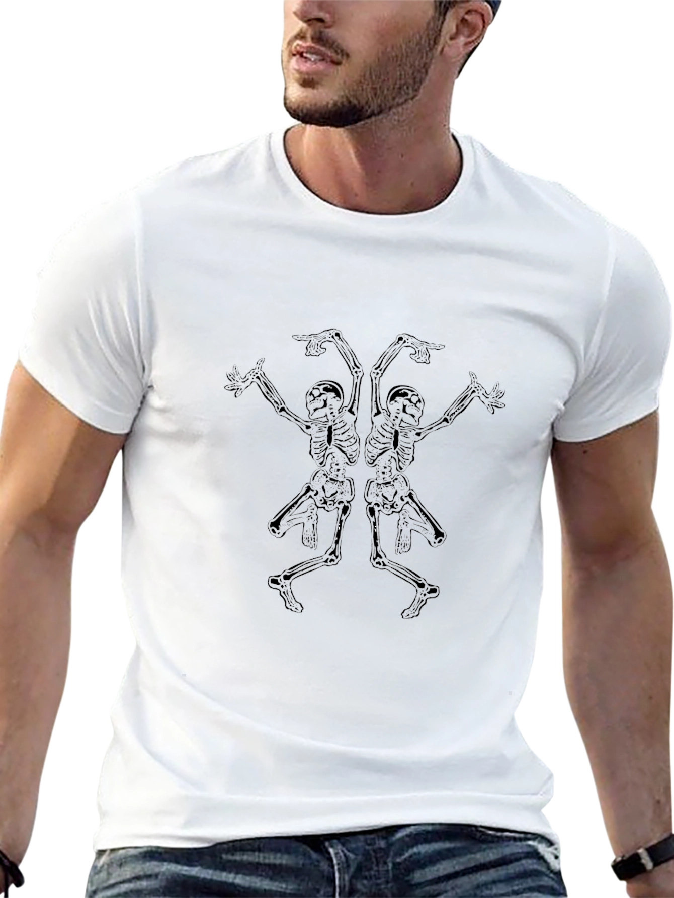 Skeleton Dance Black Graphic Tee