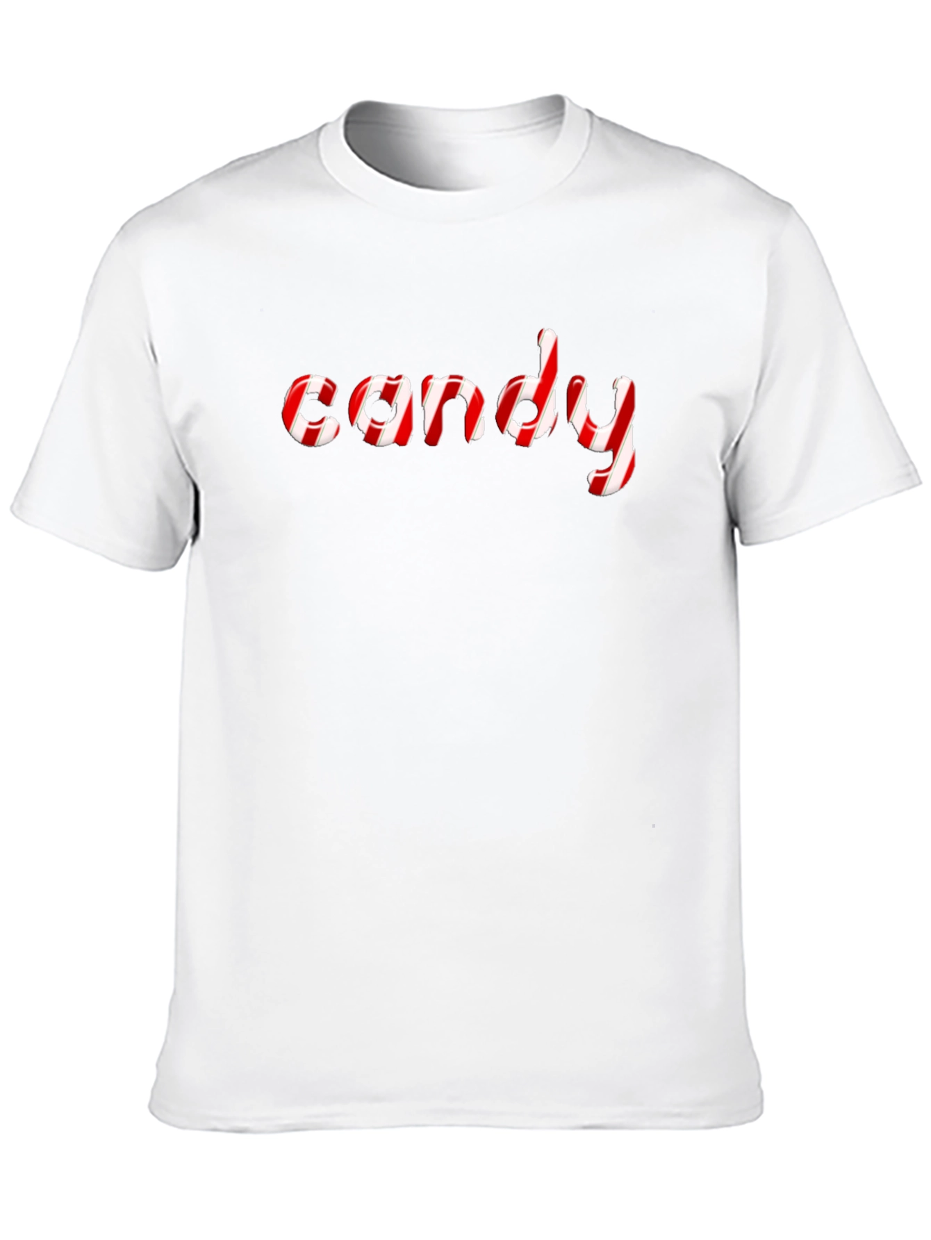 Candy Cane Lettering Black T-Shirt