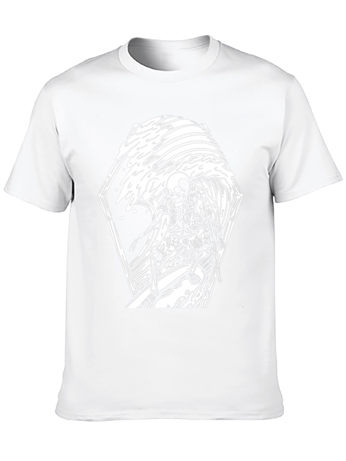Skeleton Surfer Graphic Tee - Black